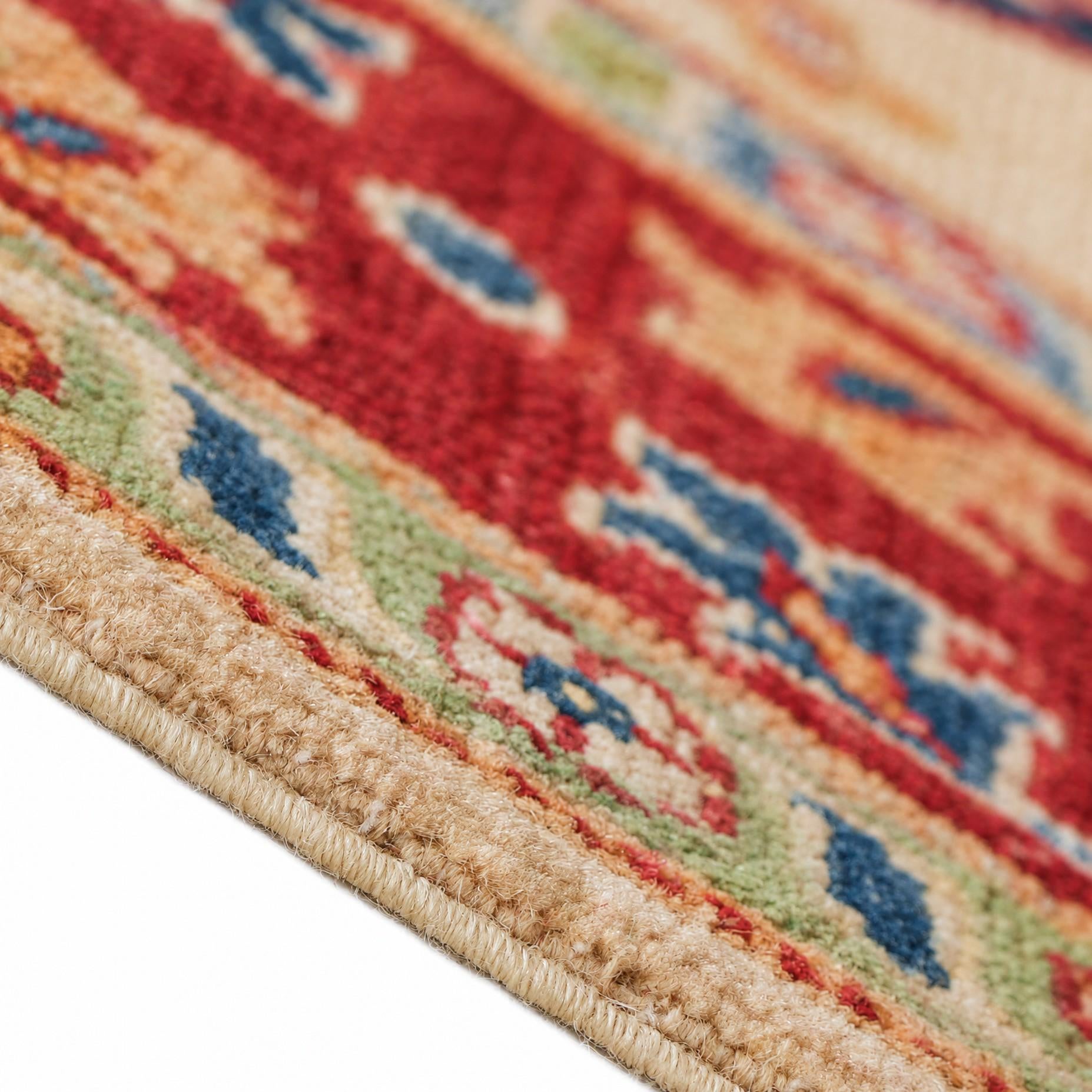 Detail image 8 of 12: 4' 10 x 7' 5 Hand Knotted Kazak Rug