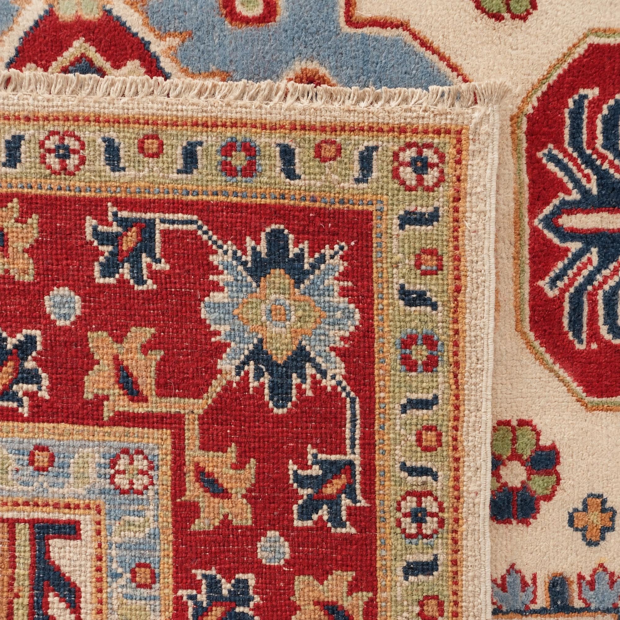 Detail image 12 of 12: 4' 10 x 7' 5 Hand Knotted Kazak Rug