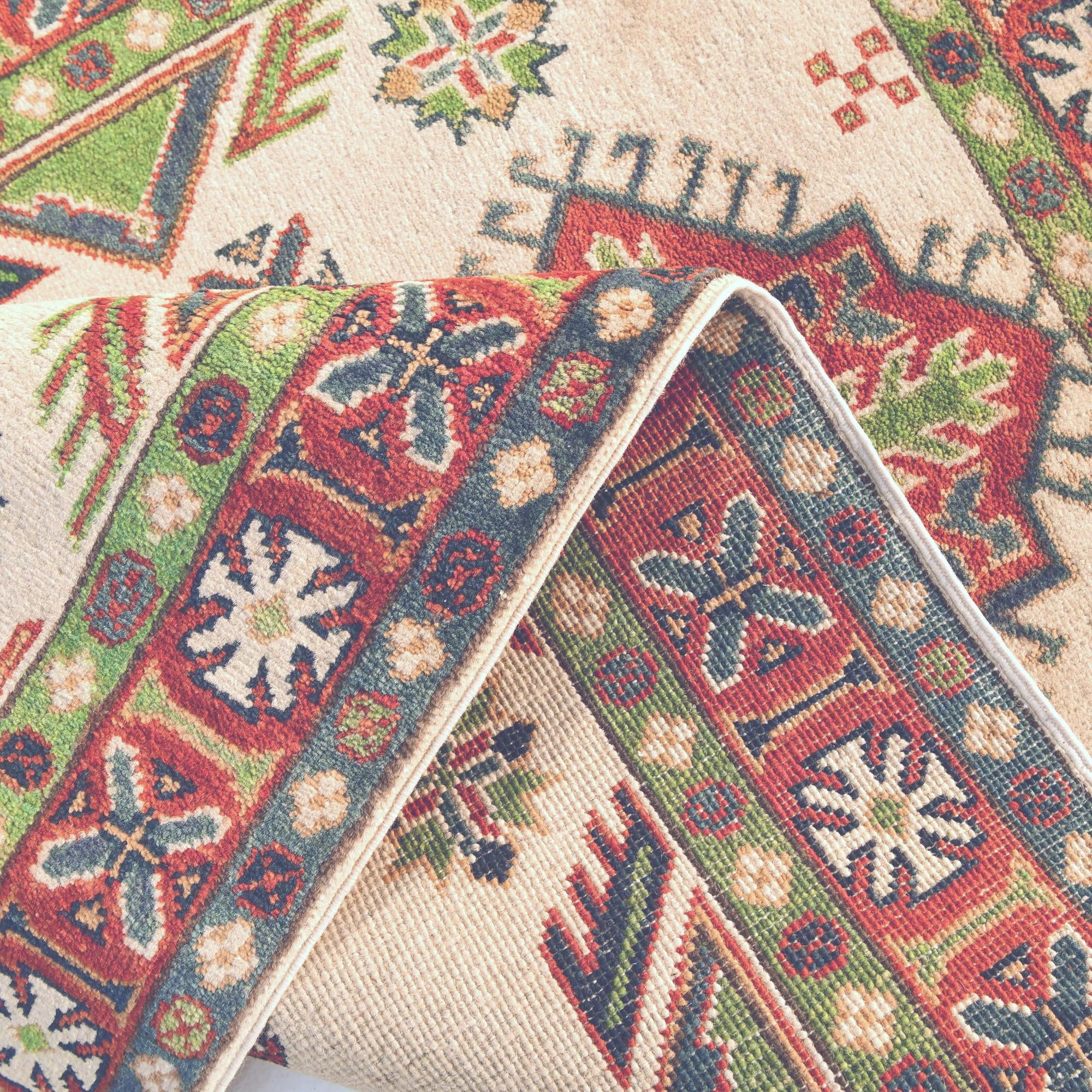 3' 3 x 4' 10 Hand Knotted Kazak Rug