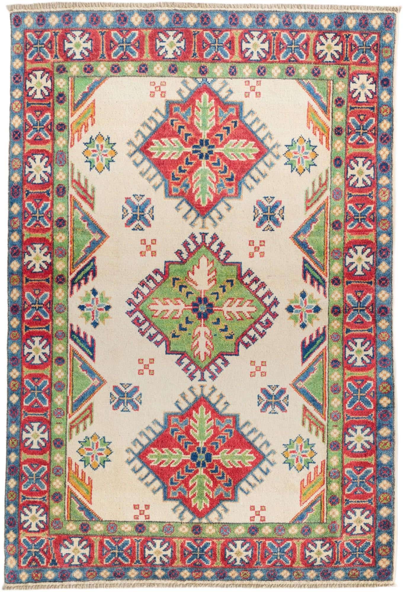 3' 3 x 4' 10 Hand Knotted Kazak Rug