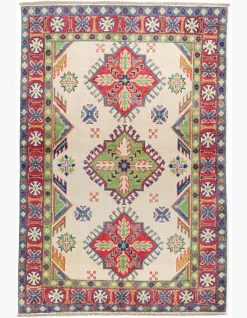 3' 3 x 4' 10 Hand Knotted Kazak Rug