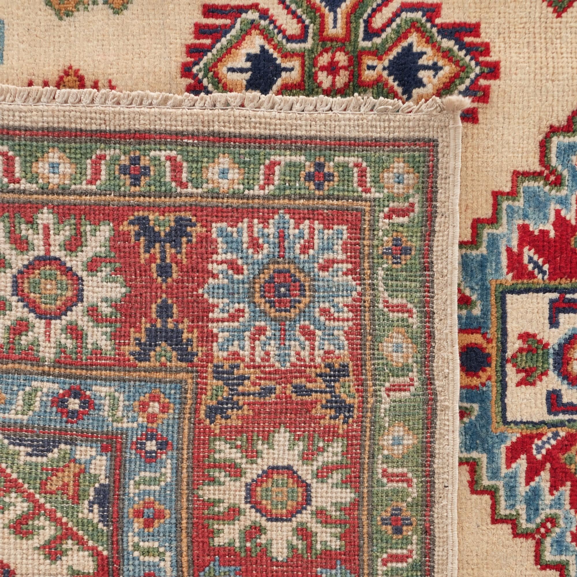 Detail image 12 of 12: 4' 2 x 6' Hand Knotted Kazak Rug