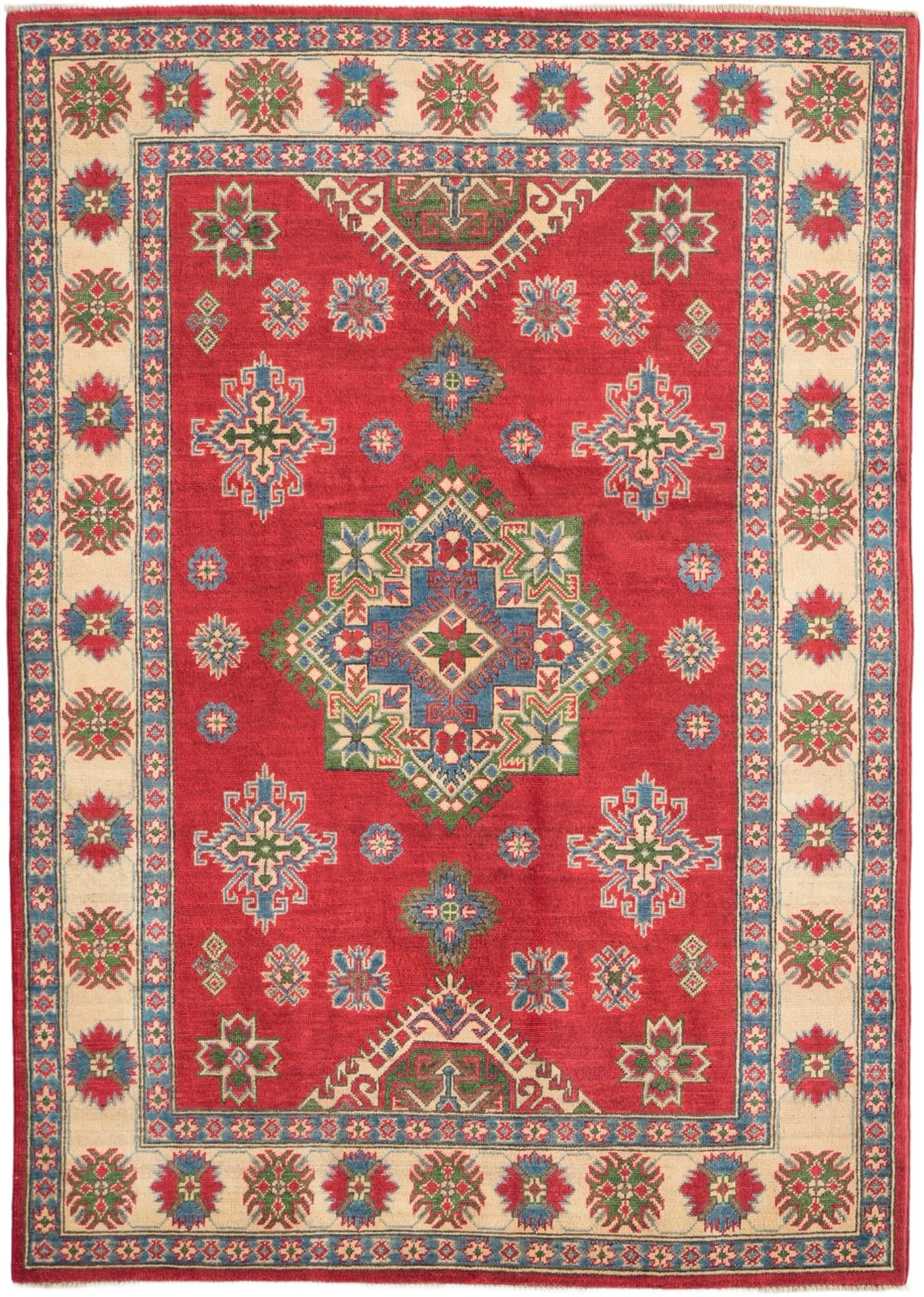 4' 10 x 6' 10 Hand Knotted Kazak Rug