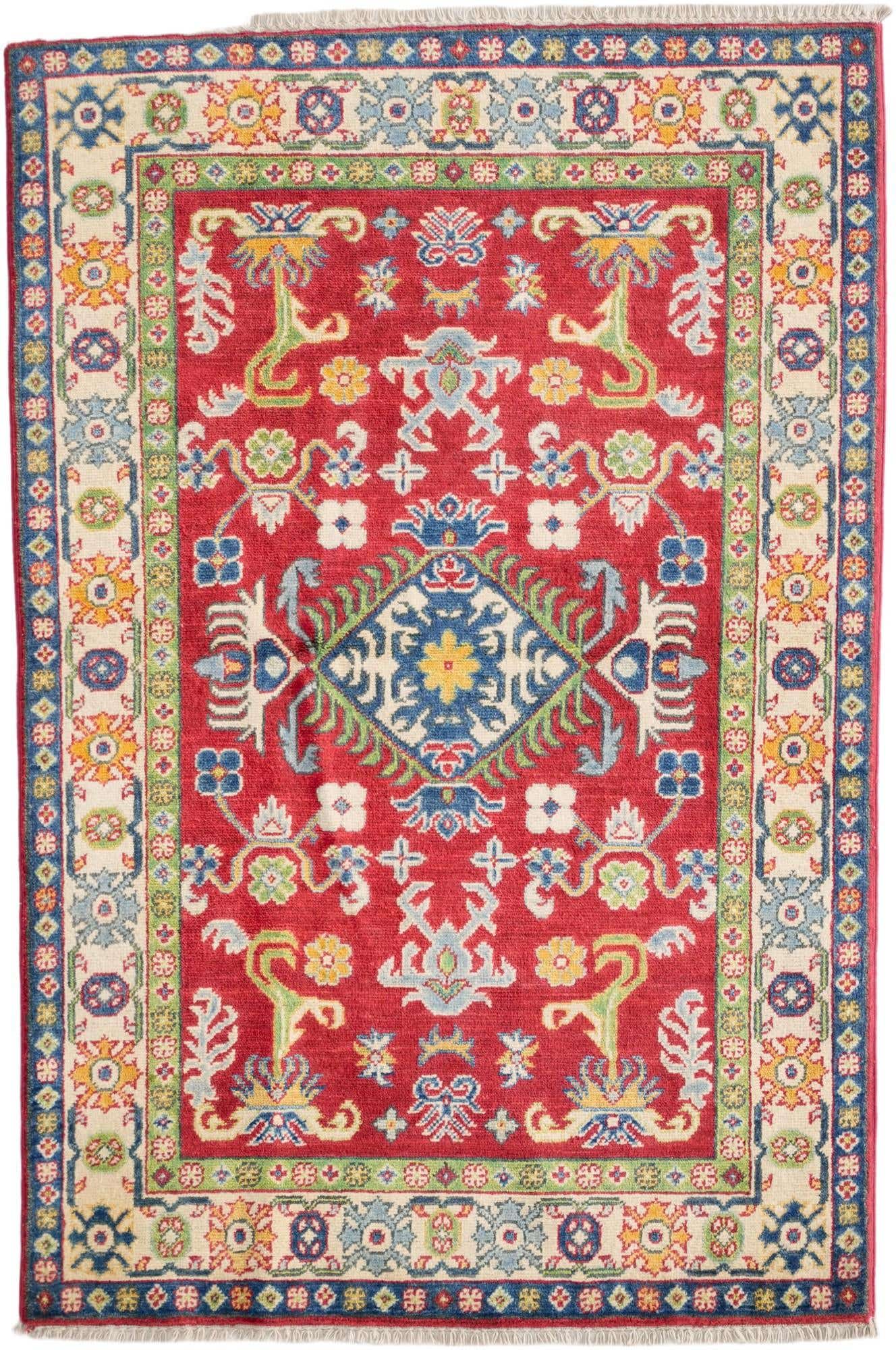 3' 3 x 4' 11 Hand Knotted Kazak Rug