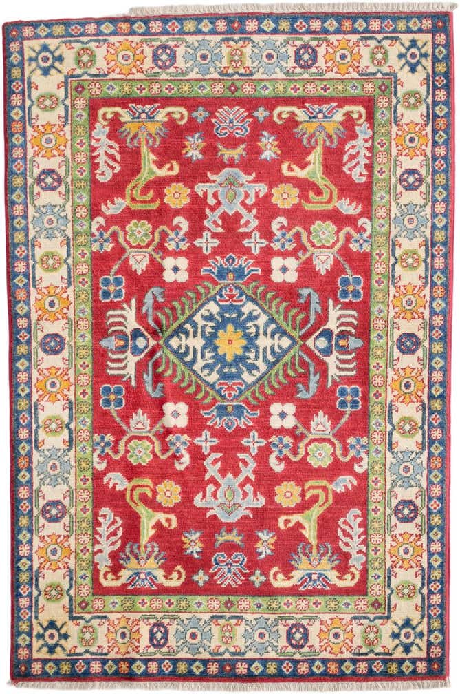 3' 3 x 4' 11 Hand Knotted Kazak Rug