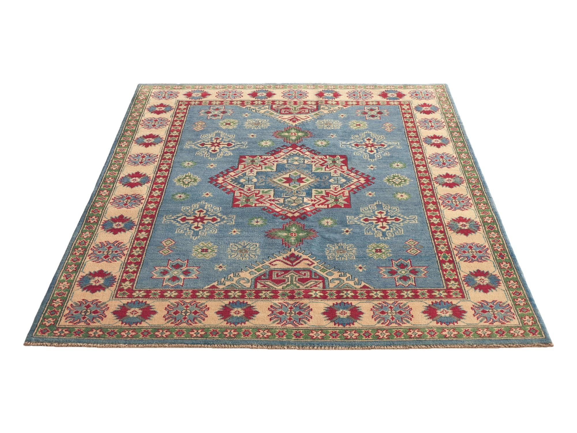 Detail image 5 of 11: 5' x 6' 6 Hand Knotted Kazak Rug