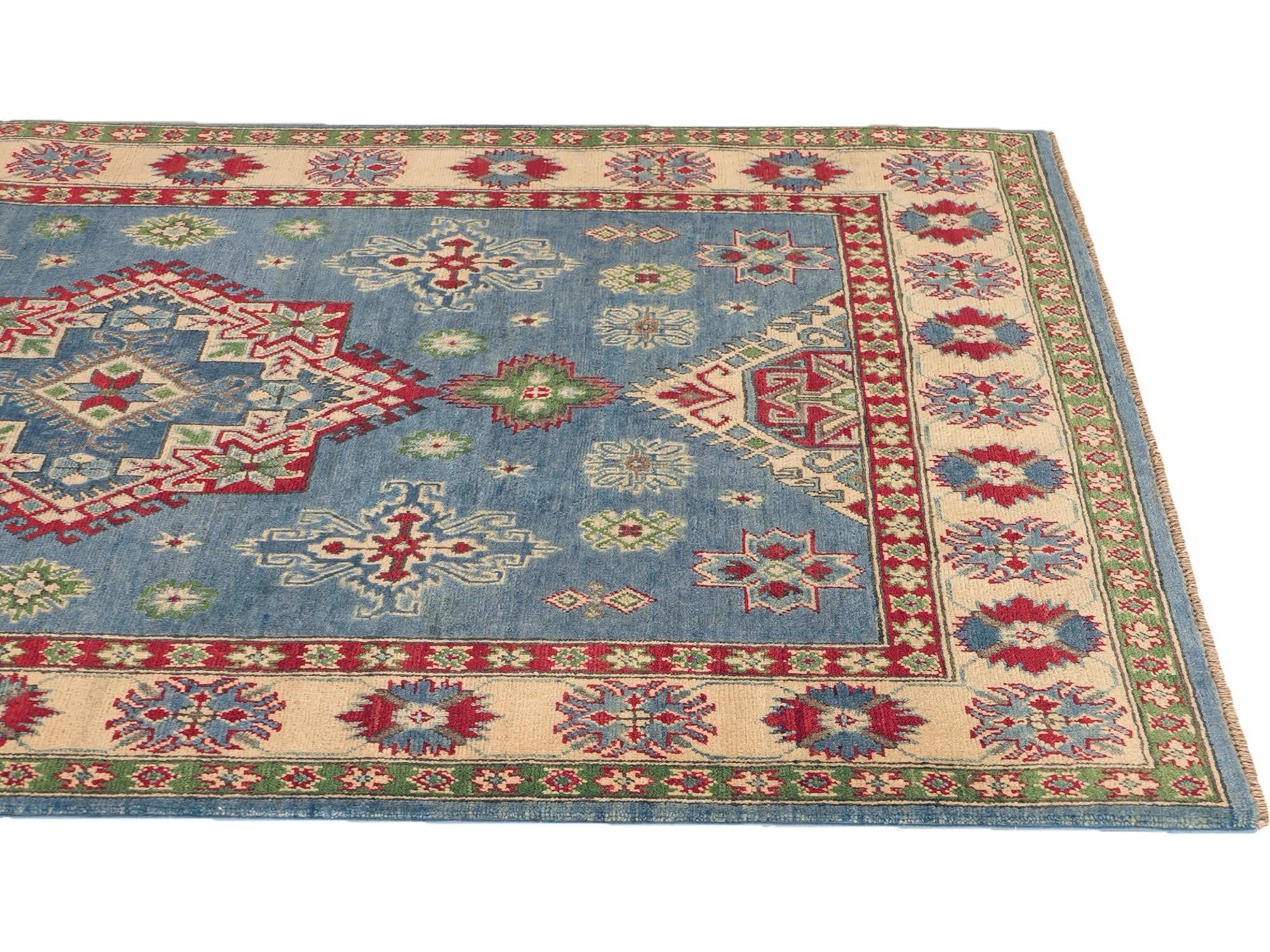 Detail image 6 of 11: 5' x 6' 6 Hand Knotted Kazak Rug