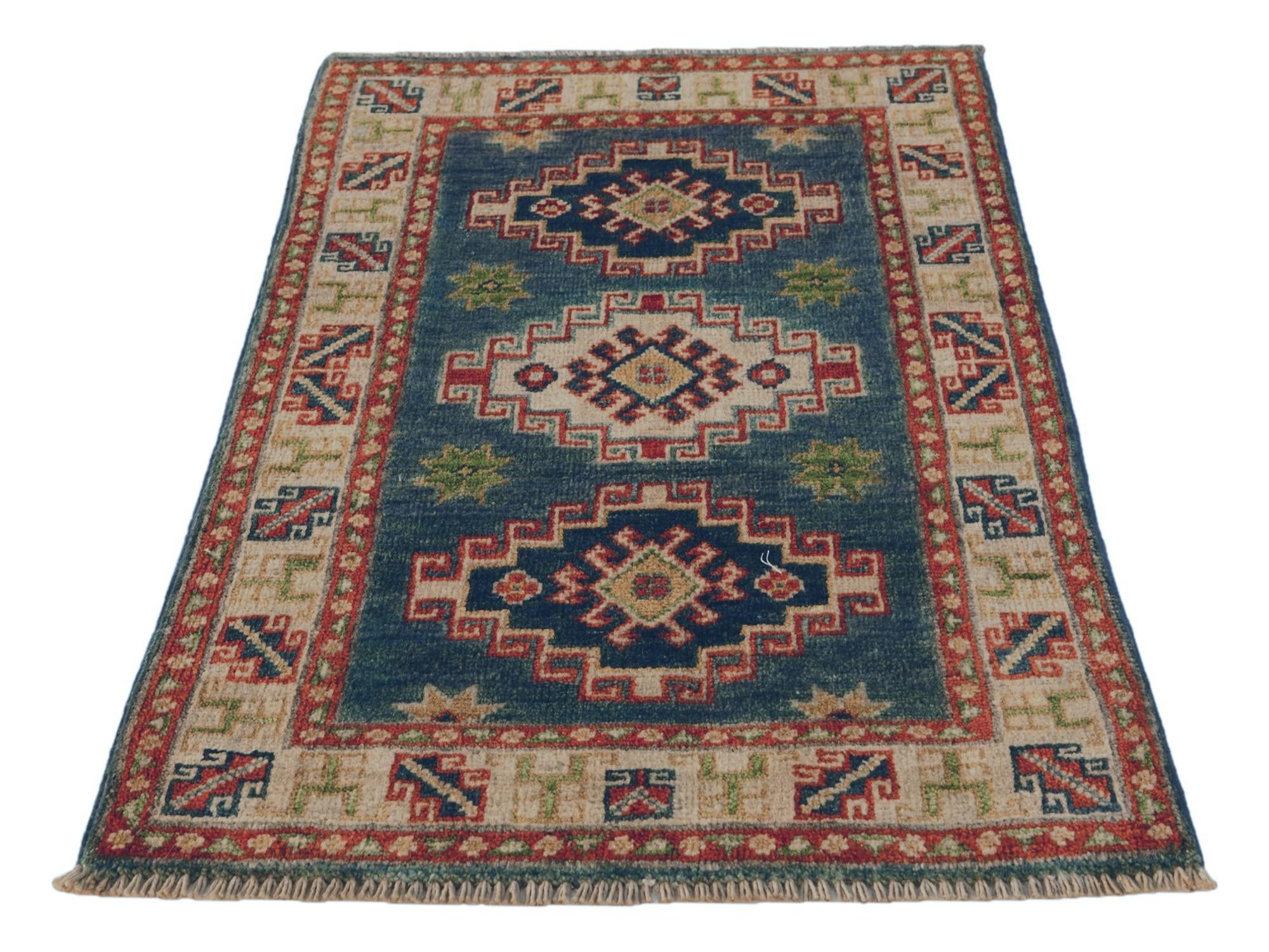 2' x 3' Hand Knotted Kazak Rug
