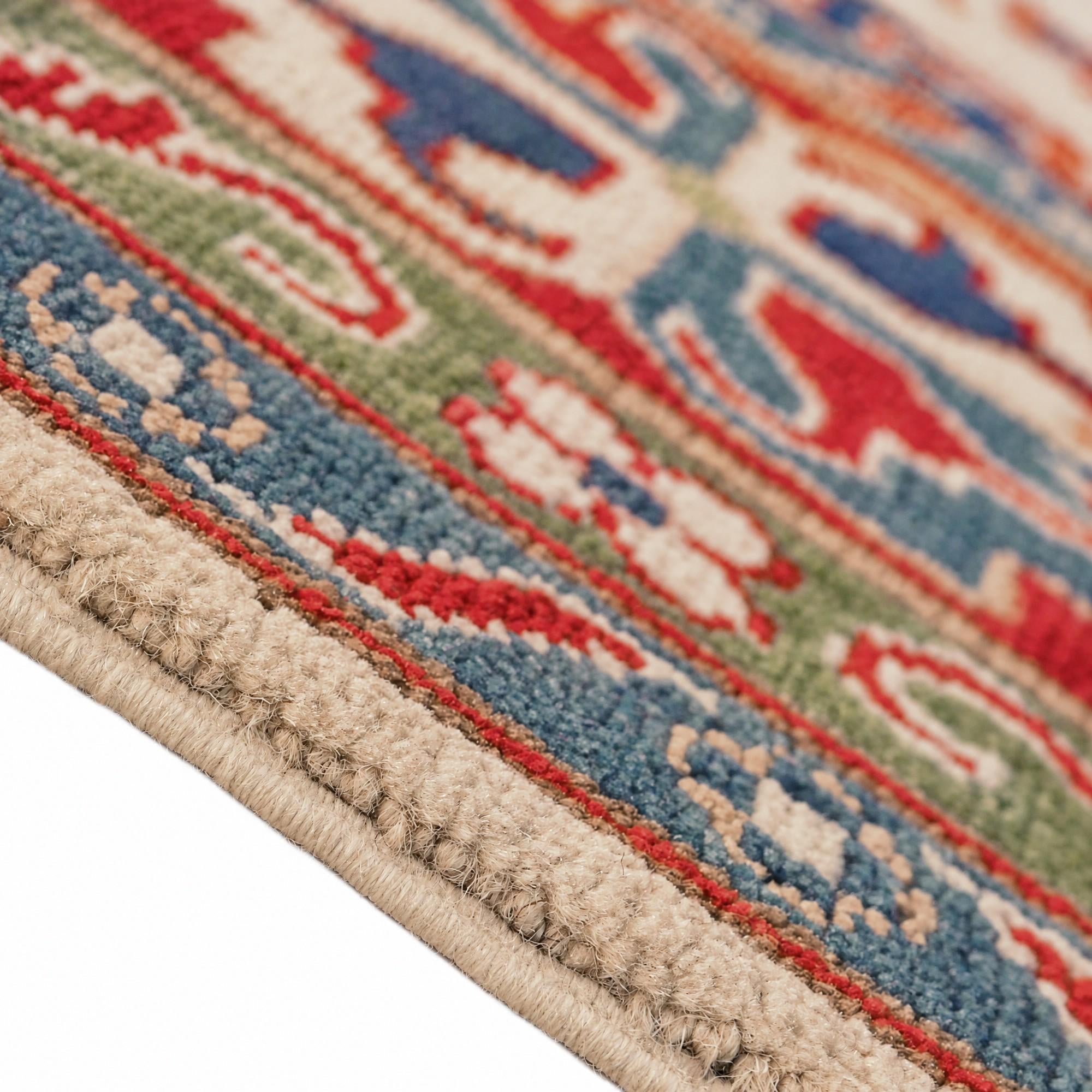 6' 11 x 9' 6 Hand Knotted Kazak Rug