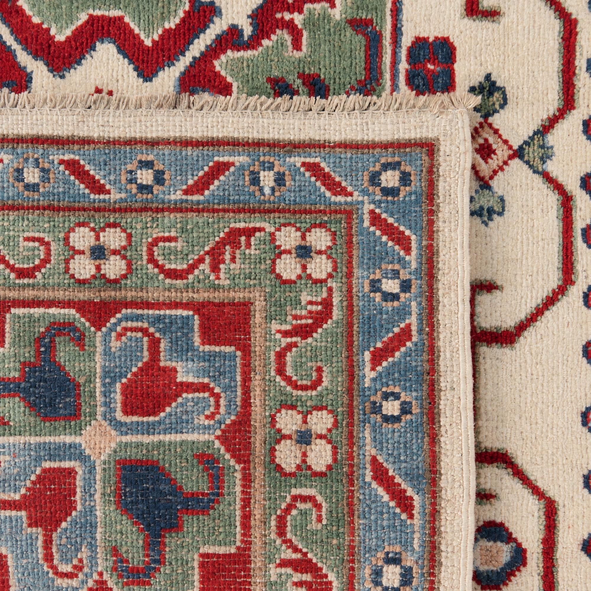 6' 11 x 9' 6 Hand Knotted Kazak Rug