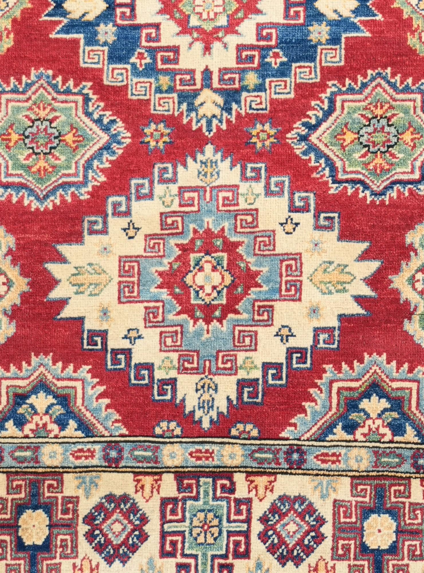 4' 1 x 5' 10 Hand Knotted Kazak Rug