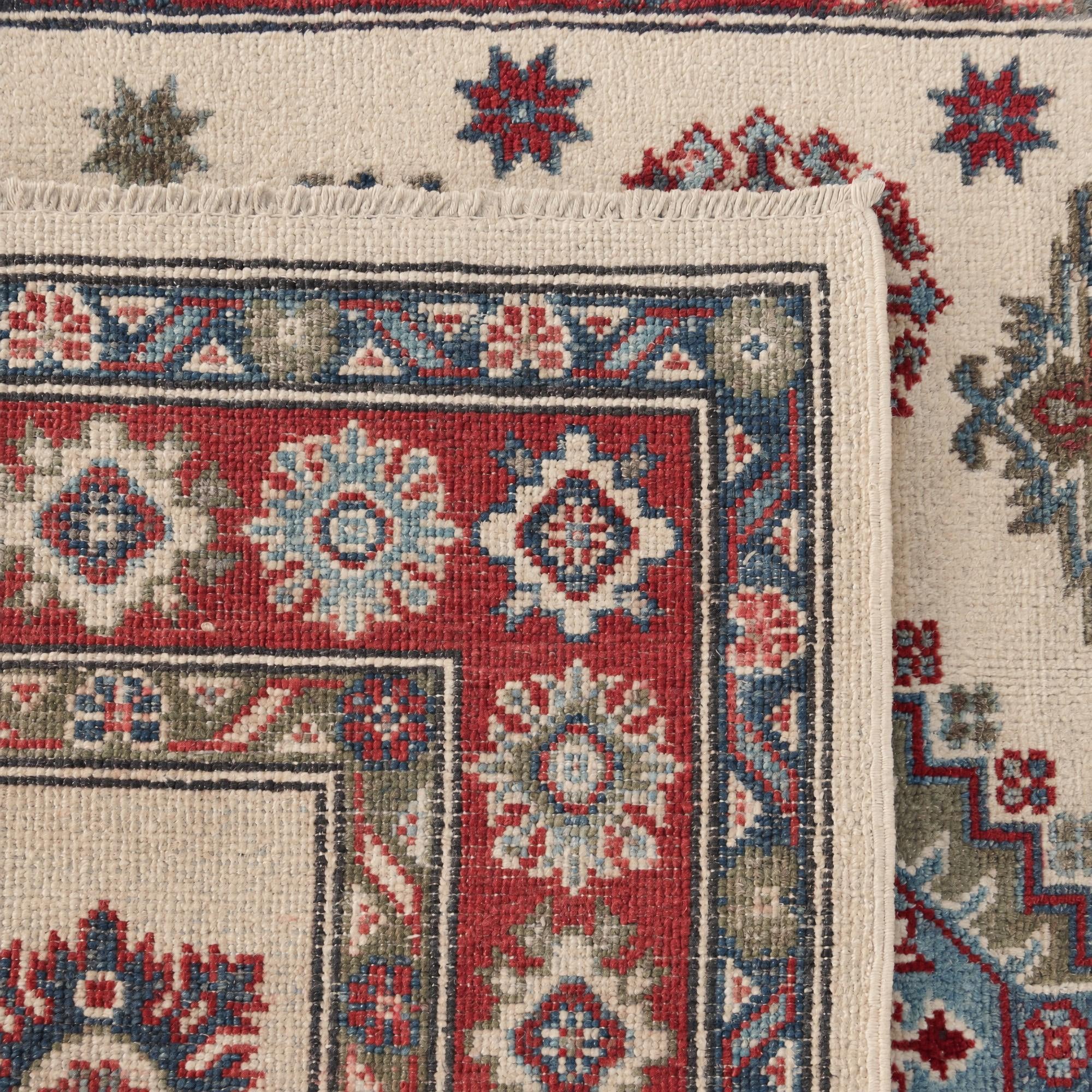 130cm x 185cm Hand Knotted Kazak Rug