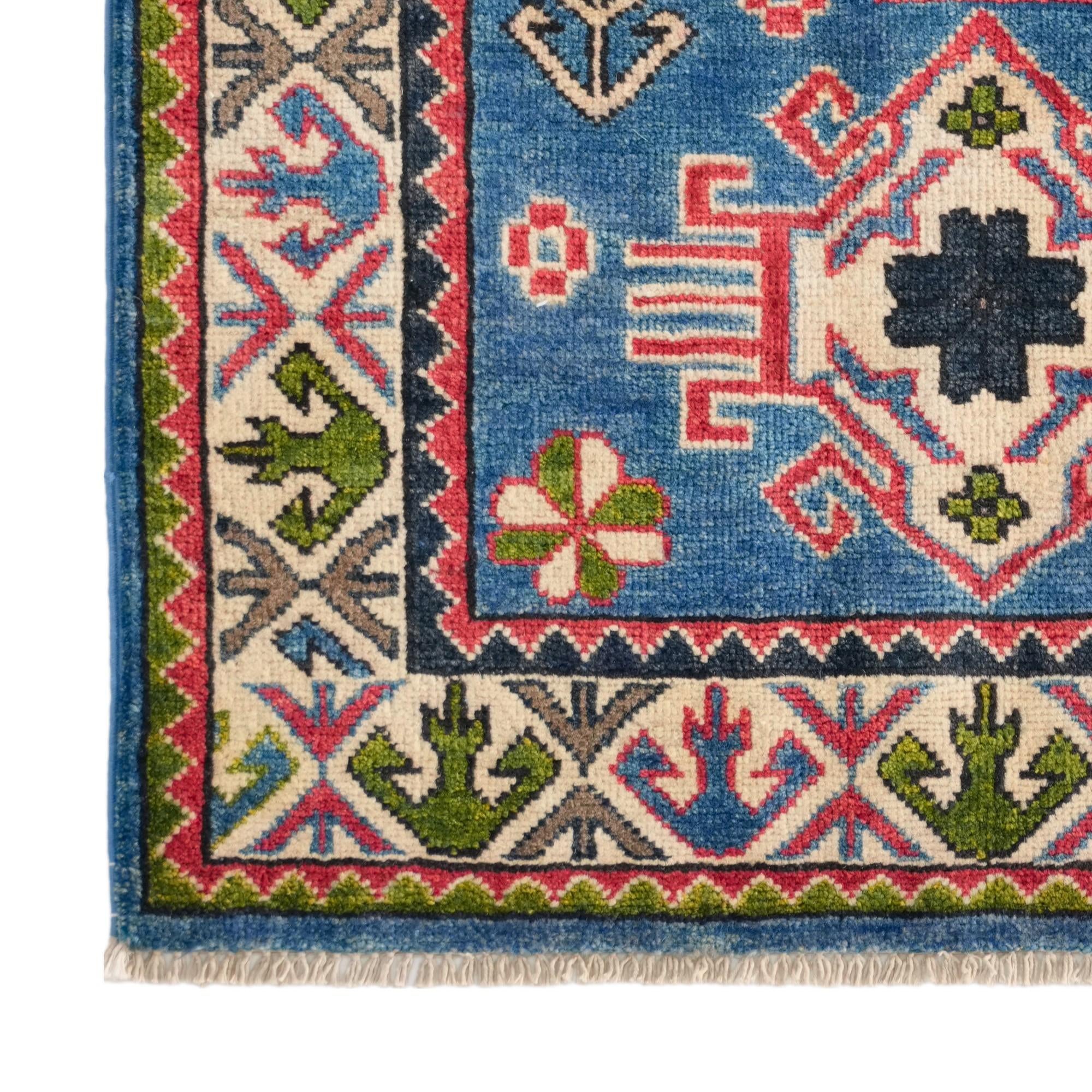 Detail image 7 of 12: 2' 9 x 4' 4 Hand Knotted Kazak Rug
