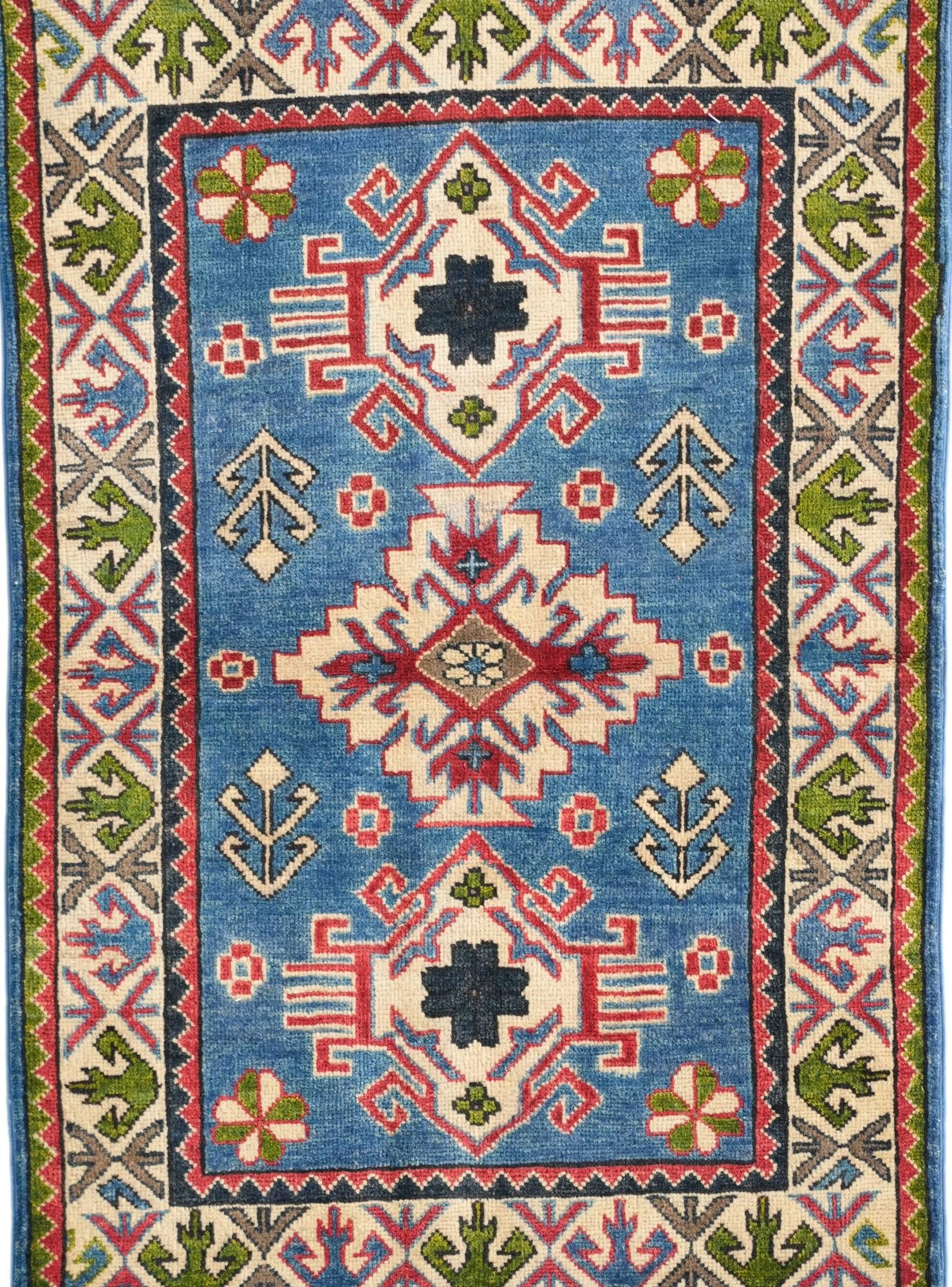 2' 9 x 4' 4 Hand Knotted Kazak Rug