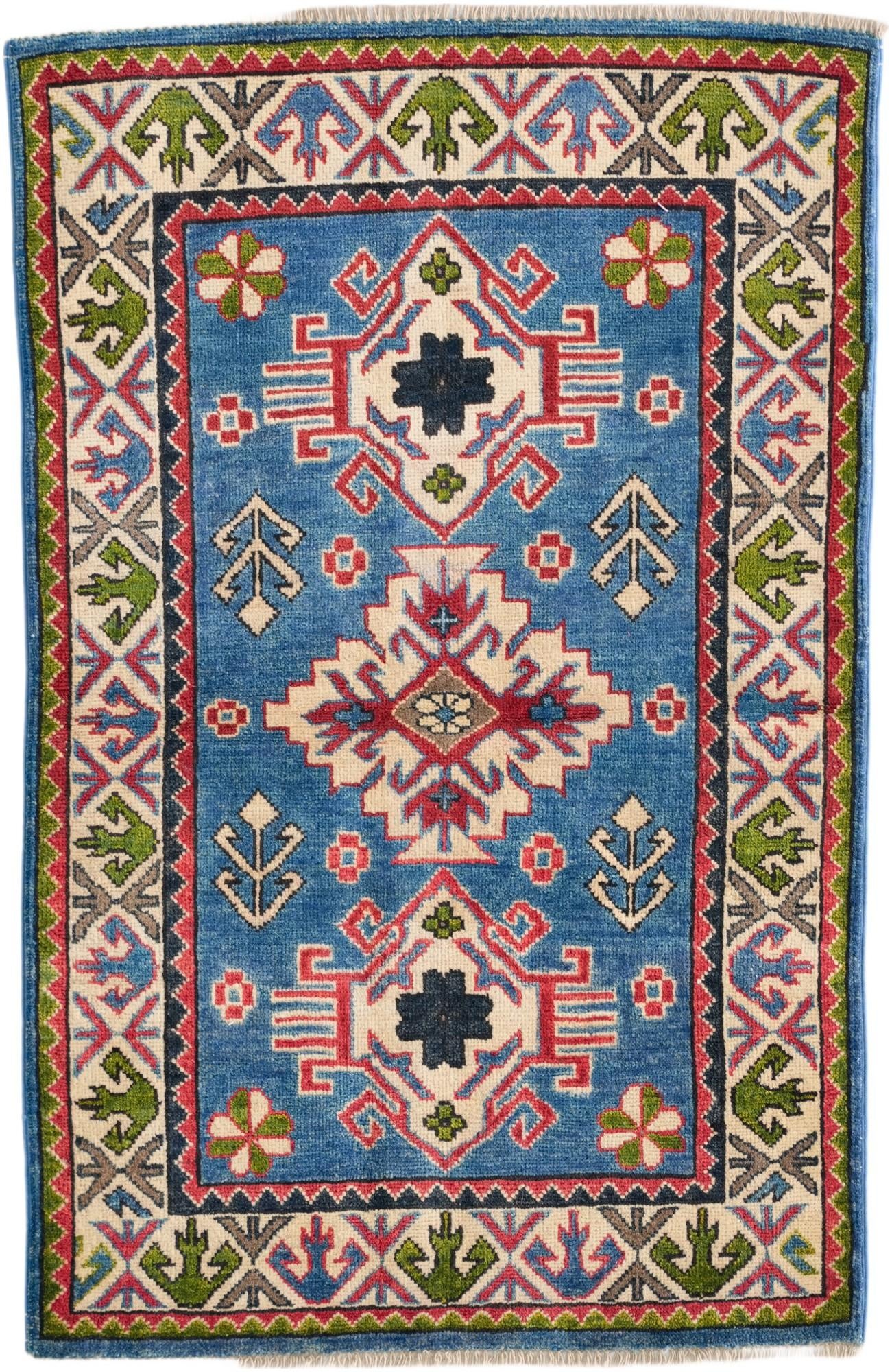 2' 9 x 4' 4 Hand Knotted Kazak Rug