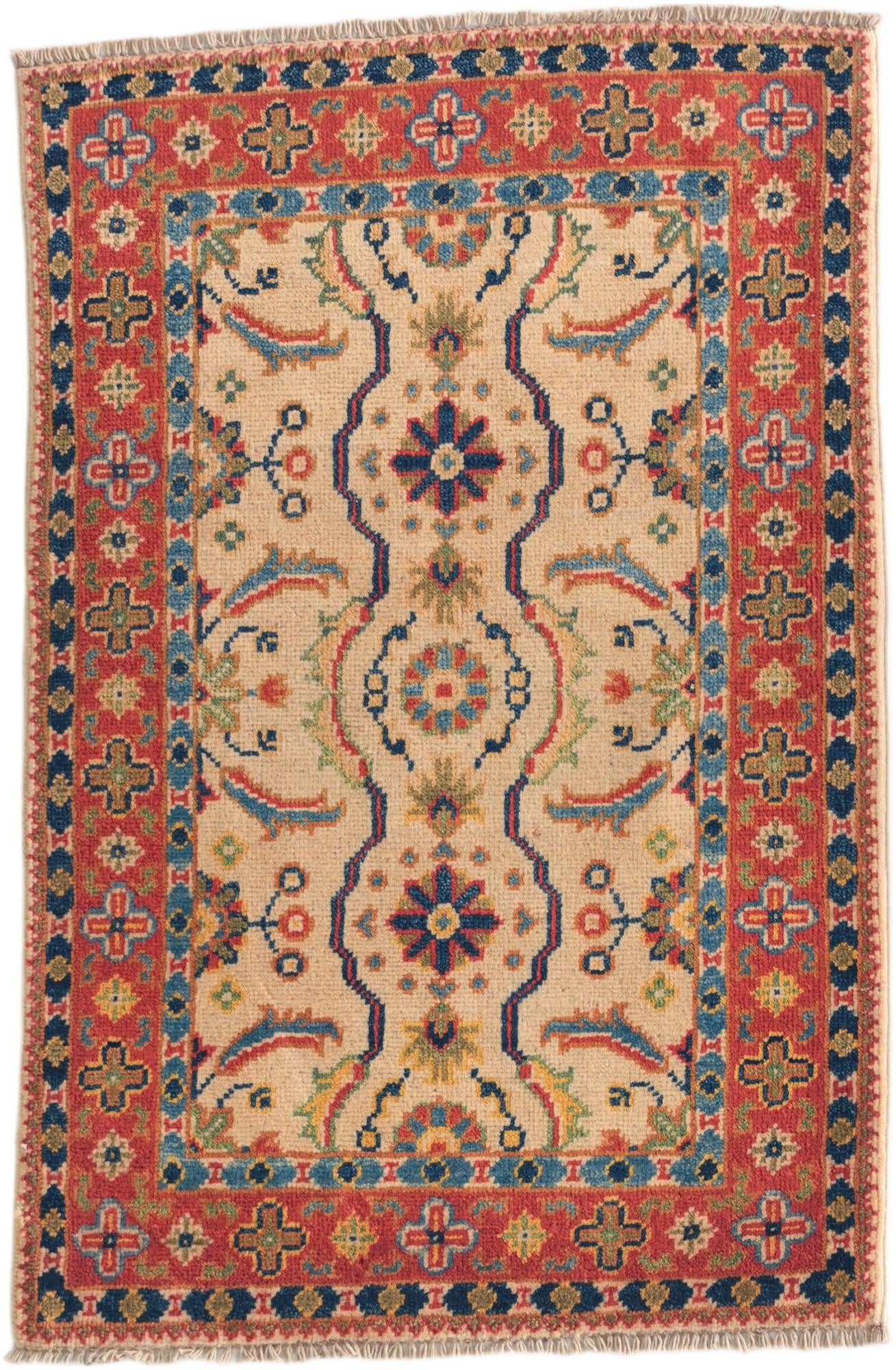 2' 1 x 3' 3 Hand Knotted Kazak Rug