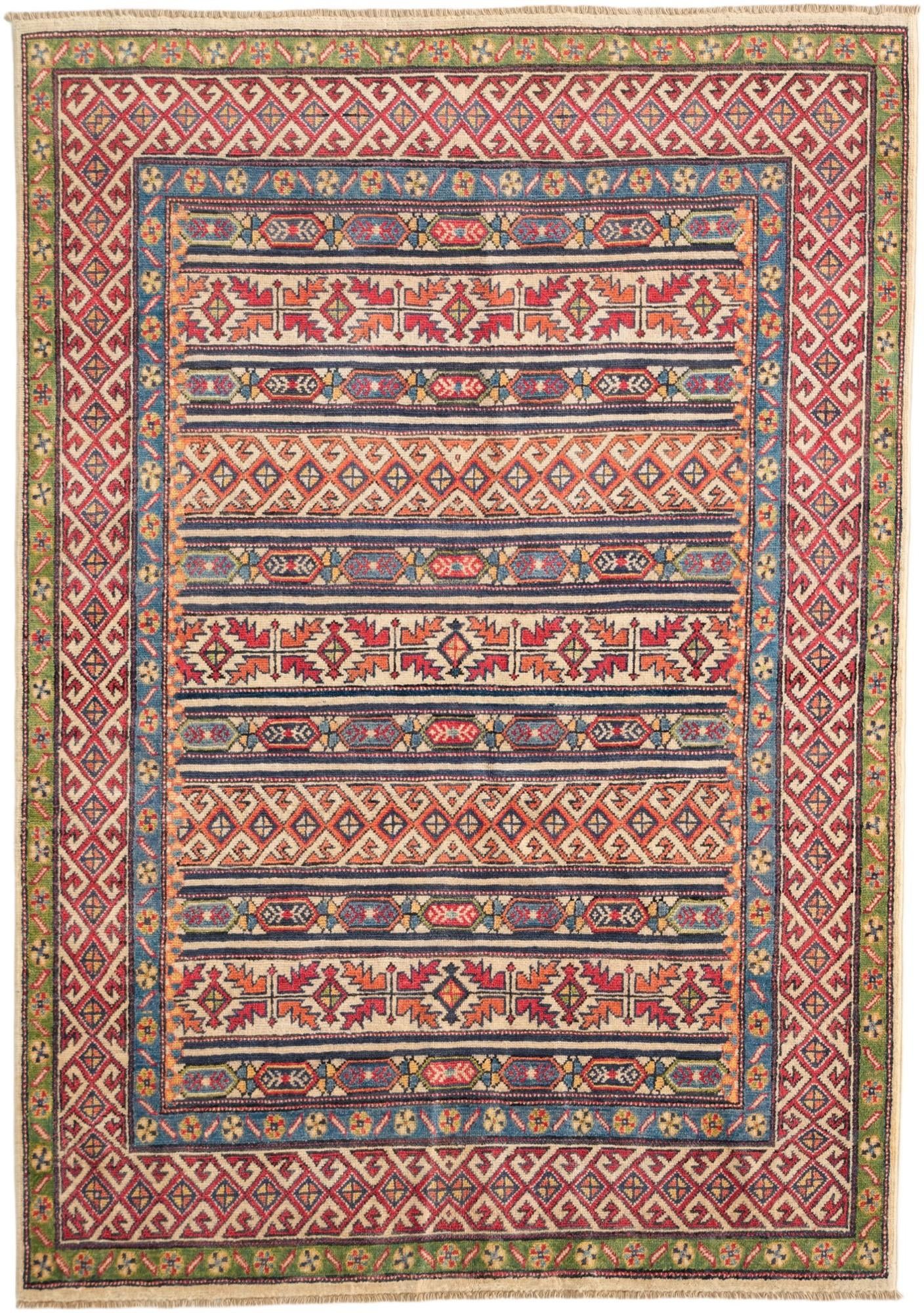 4' 11 x 6' 11 Hand Knotted Kazak Rug