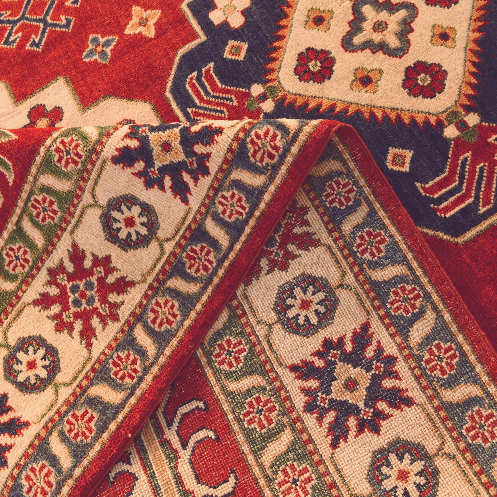 6' 2 x 8' 10 Hand Knotted Kazak Rug