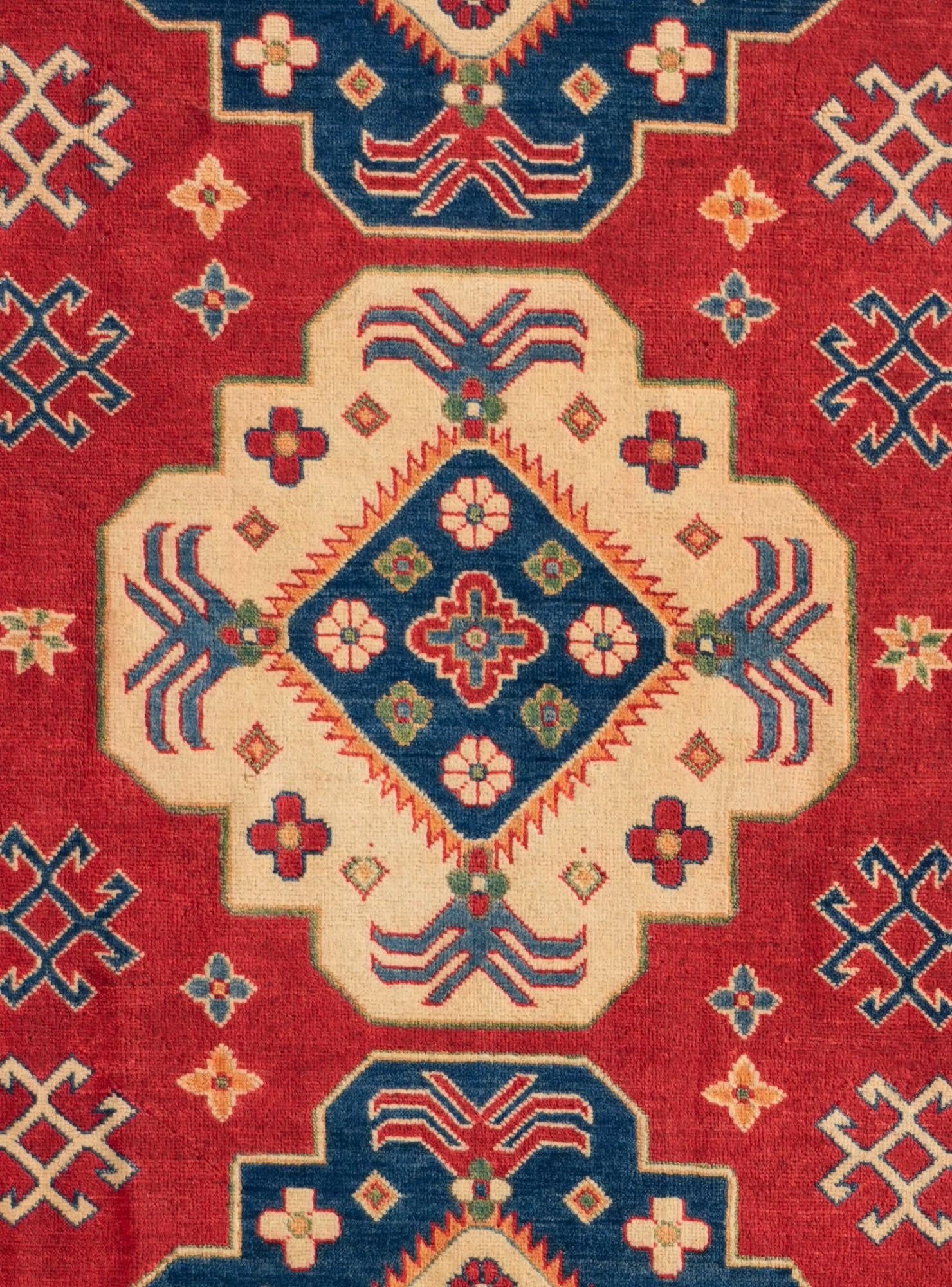 6' 2 x 8' 10 Hand Knotted Kazak Rug