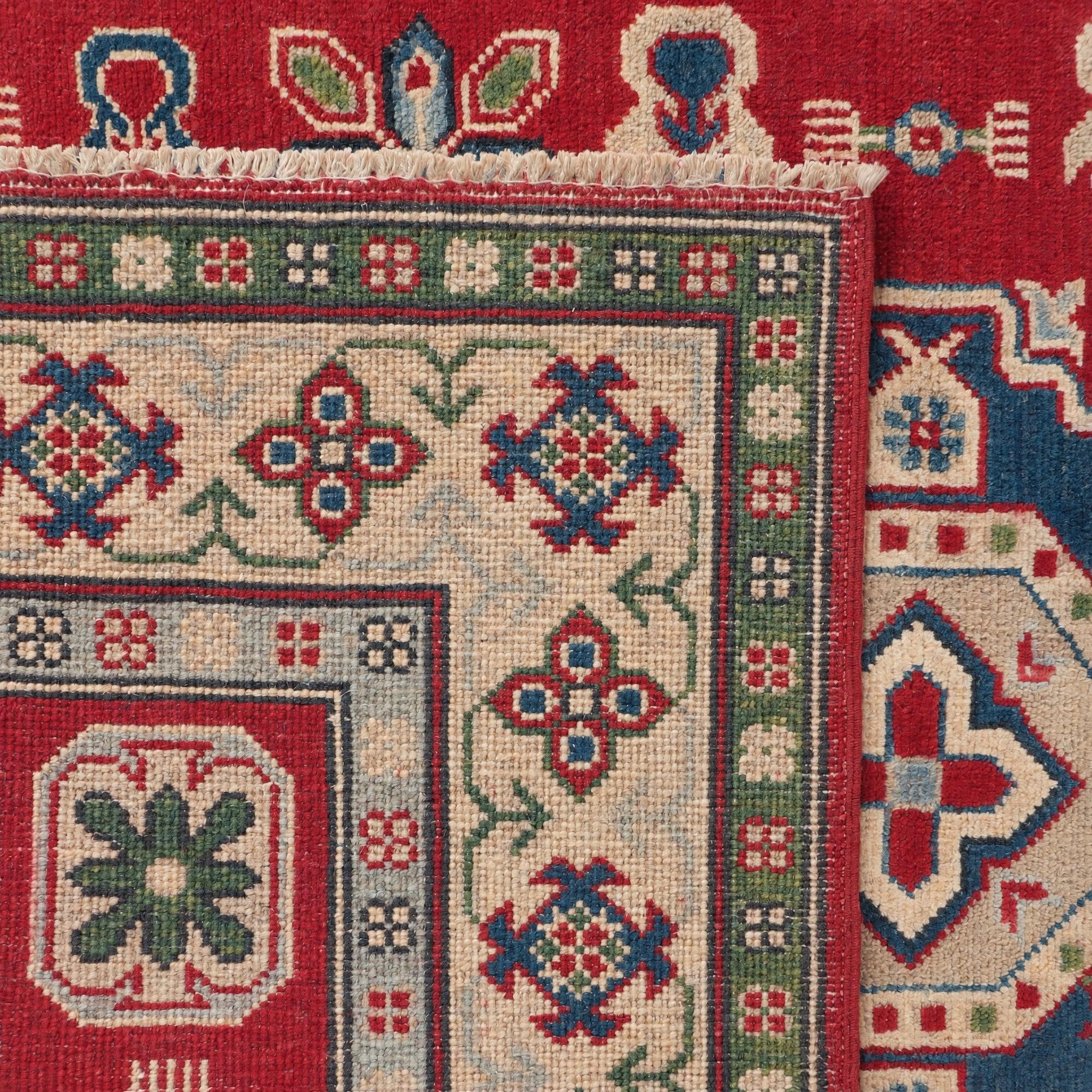 120cm x 180cm Noué main Kazak Tapis