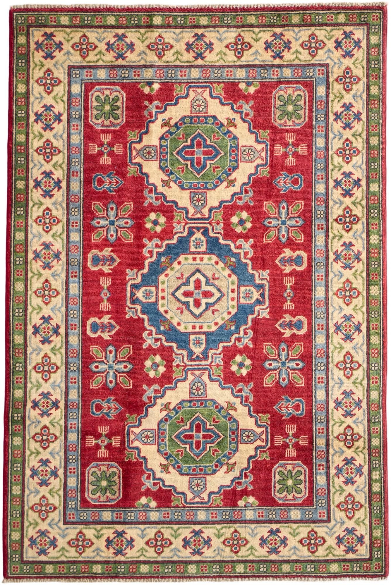 Detail image 2 of 10: 3' 11 x 5' 11 Hand Knotted Kazak Rug