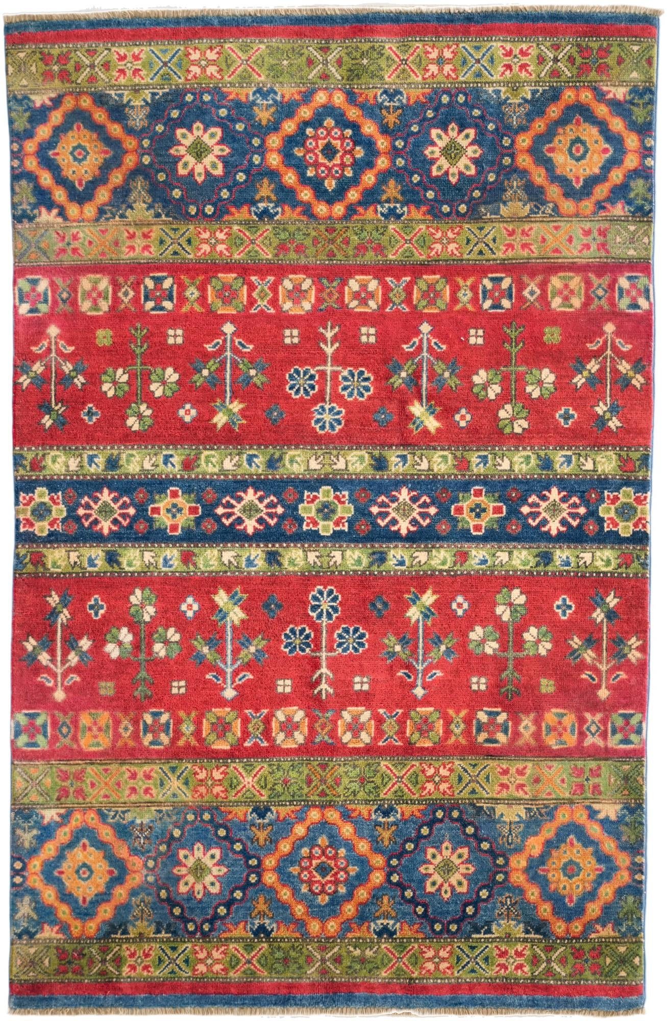 3' 10 x 5' 11 Hand Knotted Kazak Rug