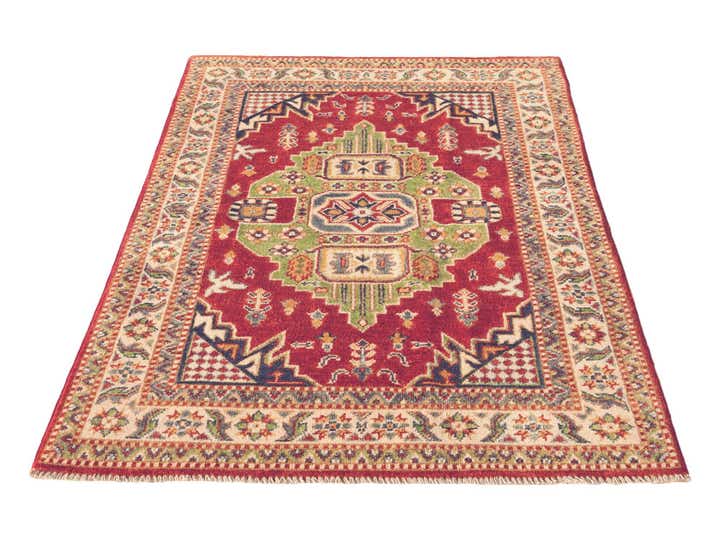 3' 3 x 4' 11 Hand Knotted Kazak Rug