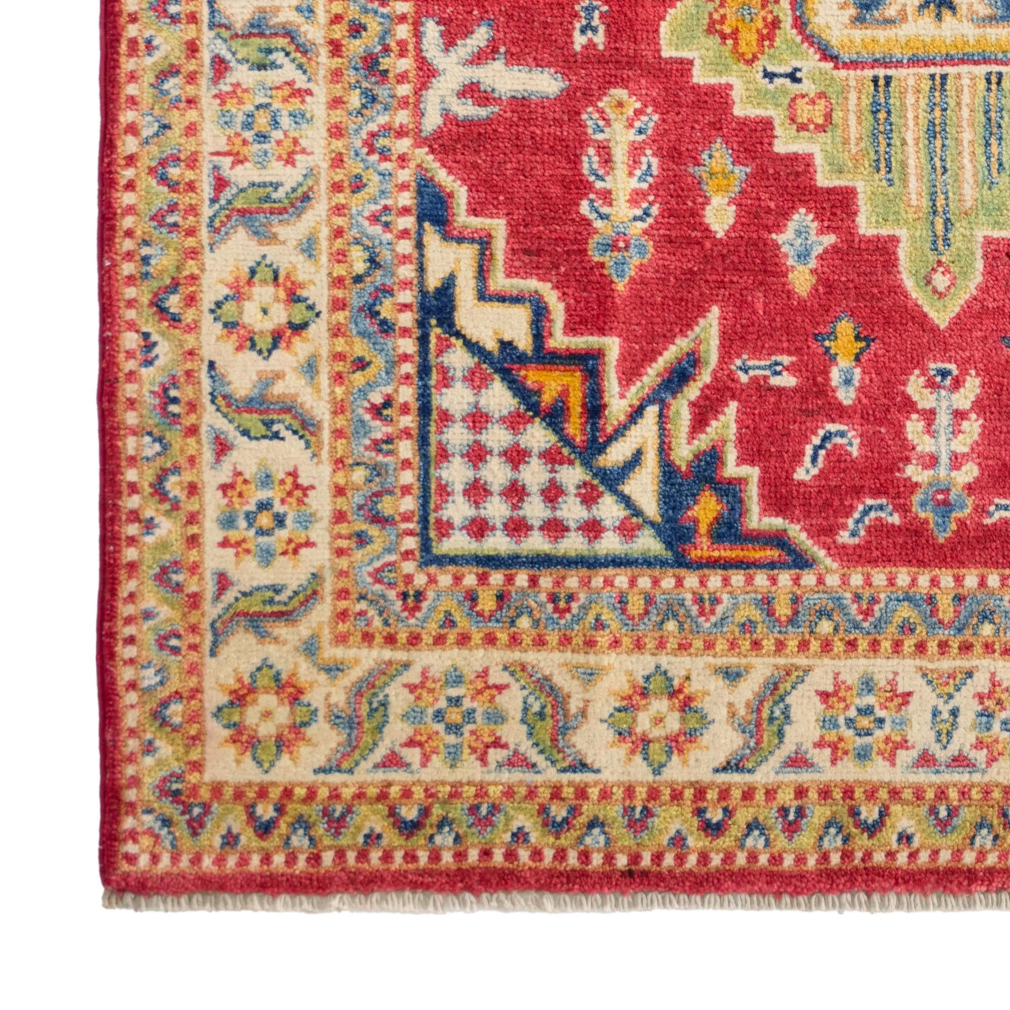 3' 3 x 4' 11 Hand Knotted Kazak Rug