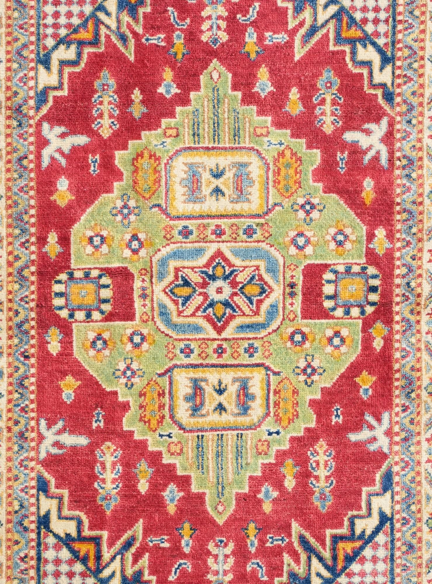 3' 3 x 4' 11 Hand Knotted Kazak Rug