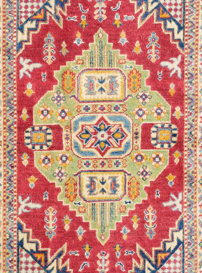 Detail image of 3' 3 x 4' 11 Hand Knotted Kazak Rug