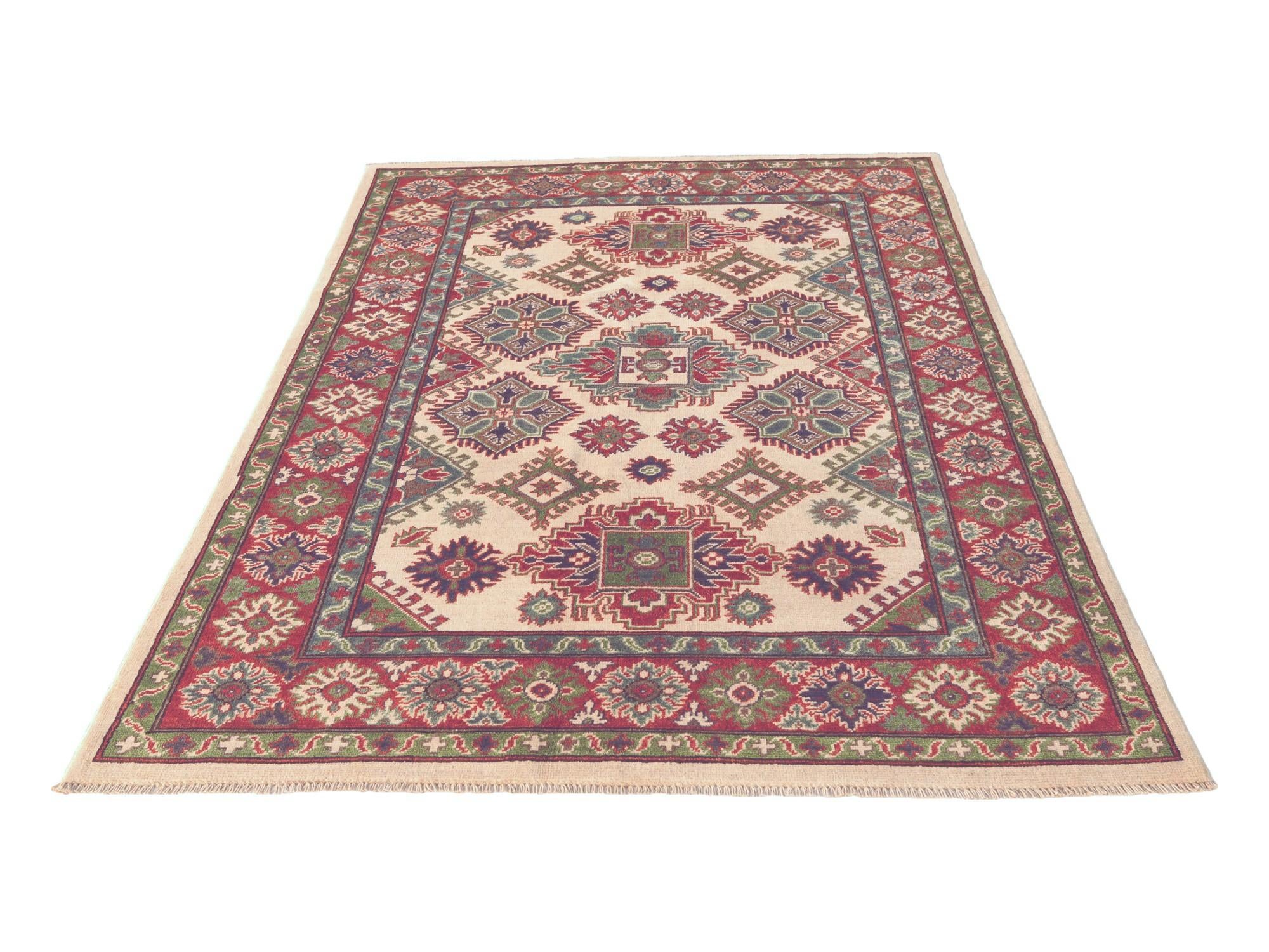 4' 11 x 6' 8 Hand Knotted Kazak Rug