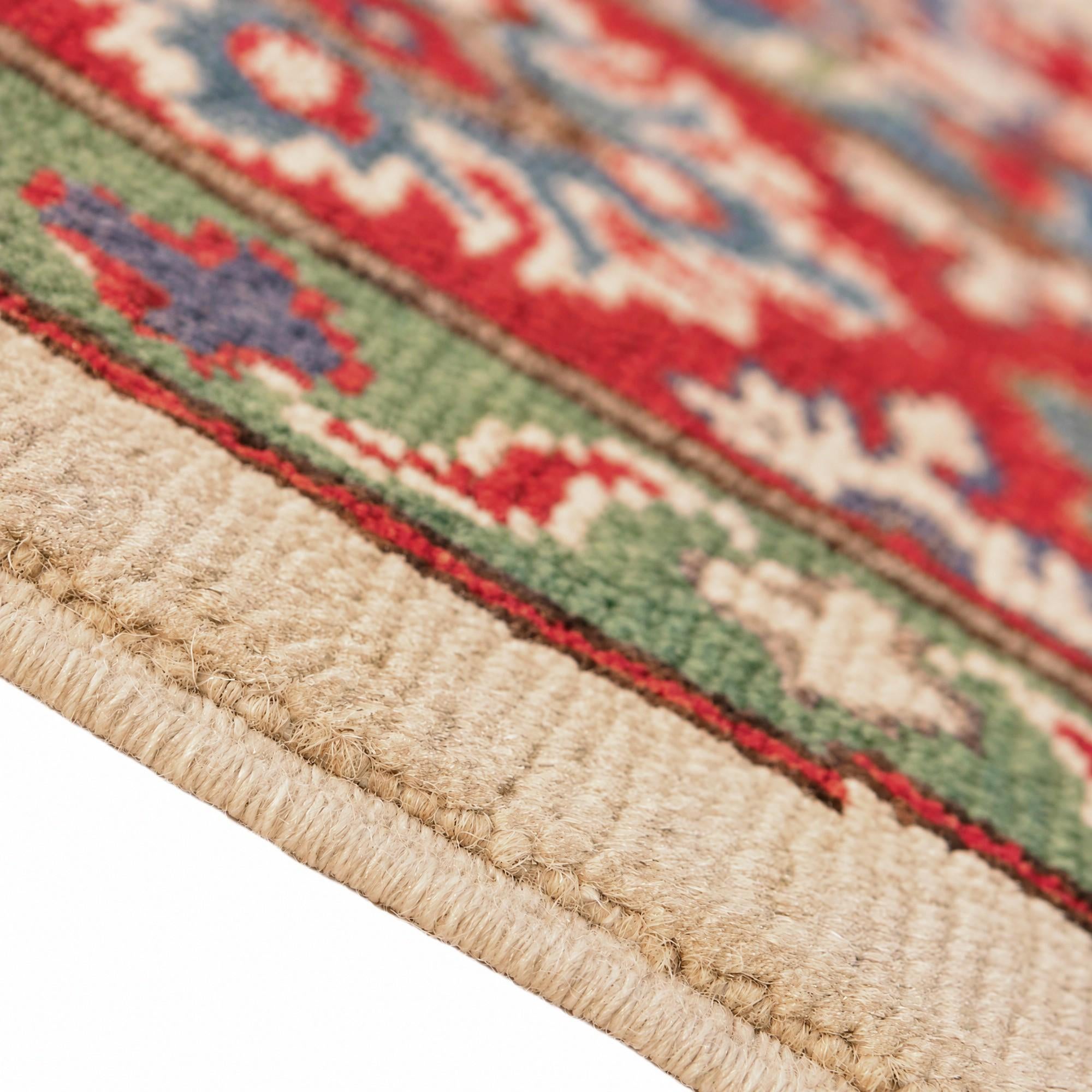 4' 11 x 6' 8 Hand Knotted Kazak Rug