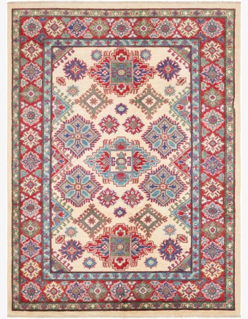 4' 11 x 6' 8 Hand Knotted Kazak Rug