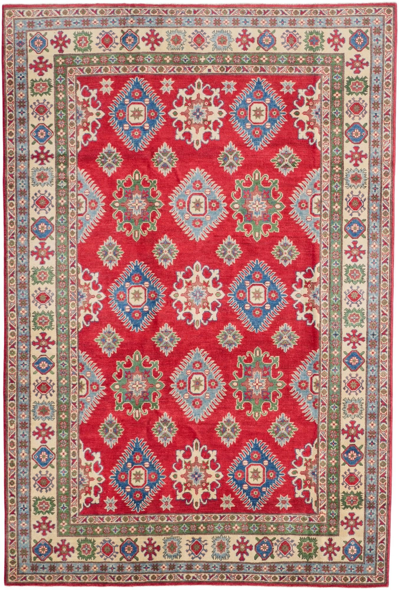 6' 8 x 9' 10 Hand Knotted Kazak Rug