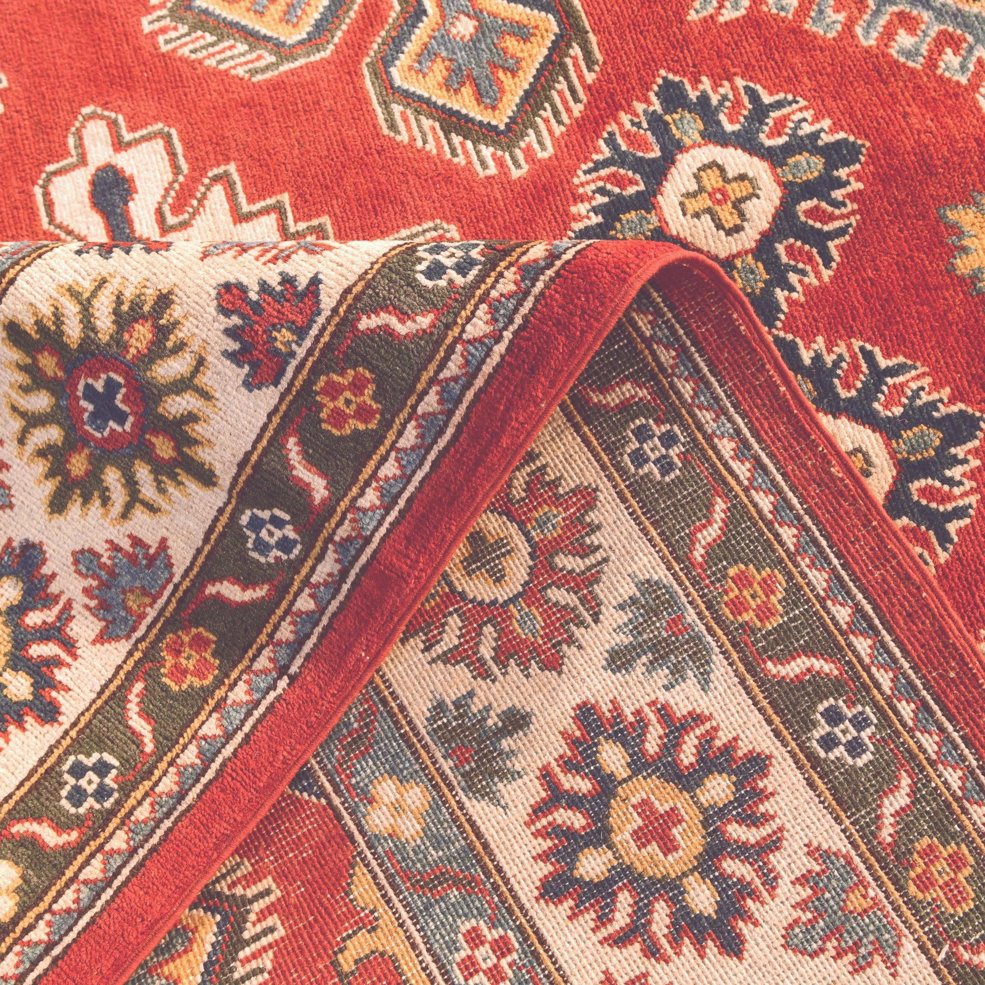 5' 10 x 9' 1 Hand Knotted Kazak Rug