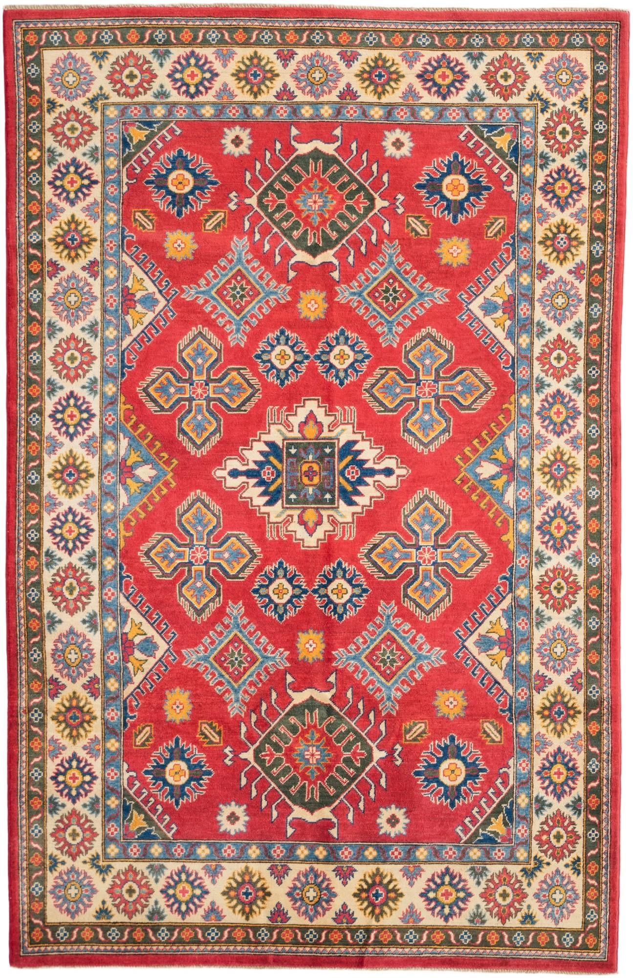 5' 10 x 9' 1 Hand Knotted Kazak Rug