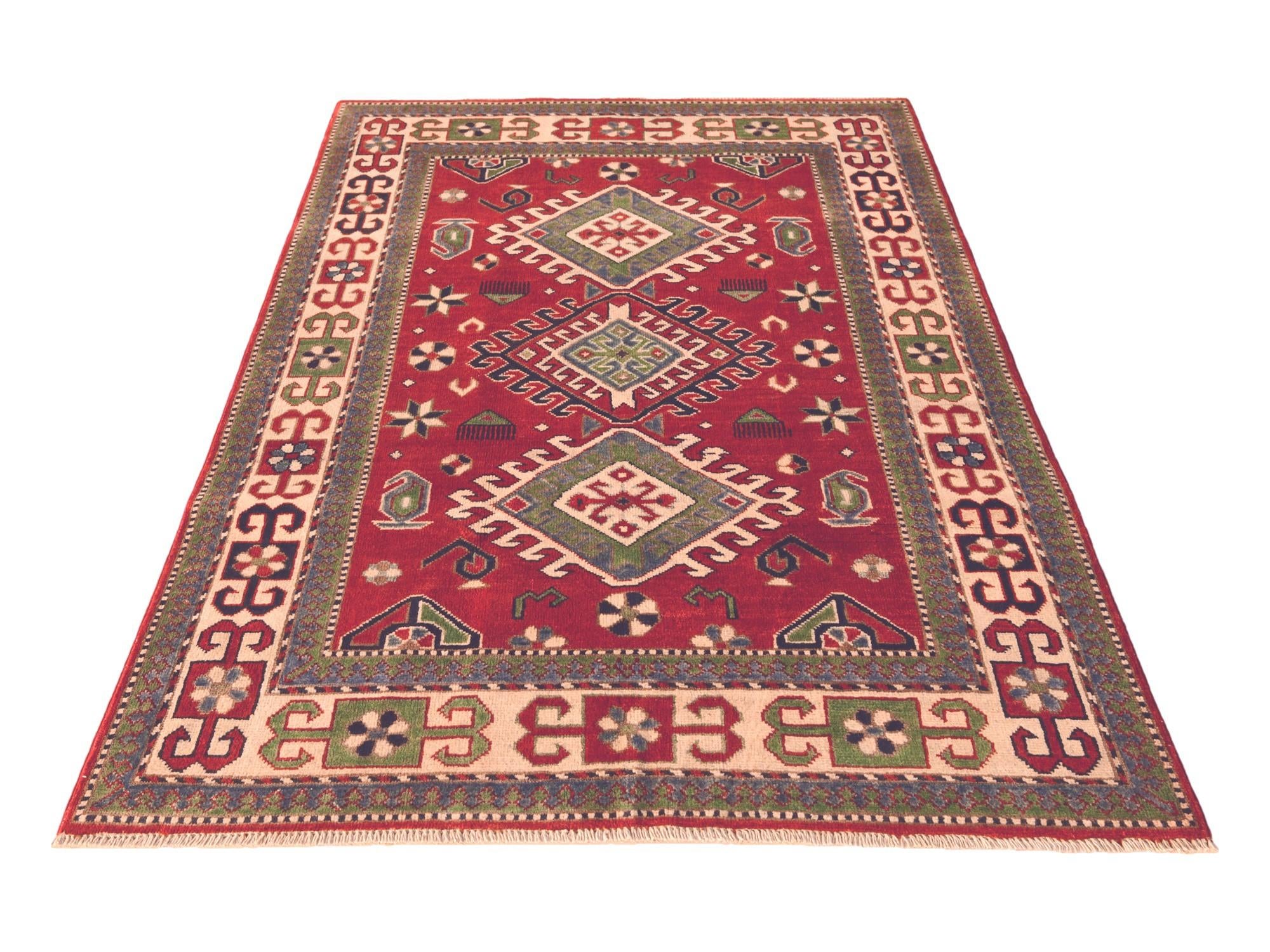 3' 10 x 6' Hand Knotted Kazak Rug