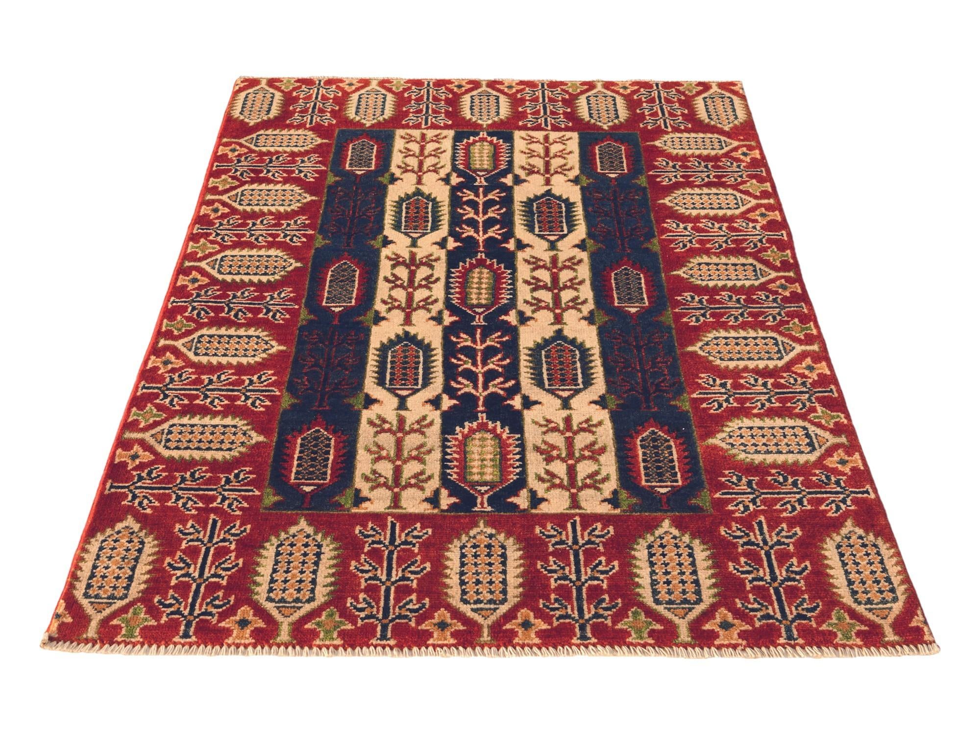 3' 5 x 5' Hand Knotted Kazak Rug