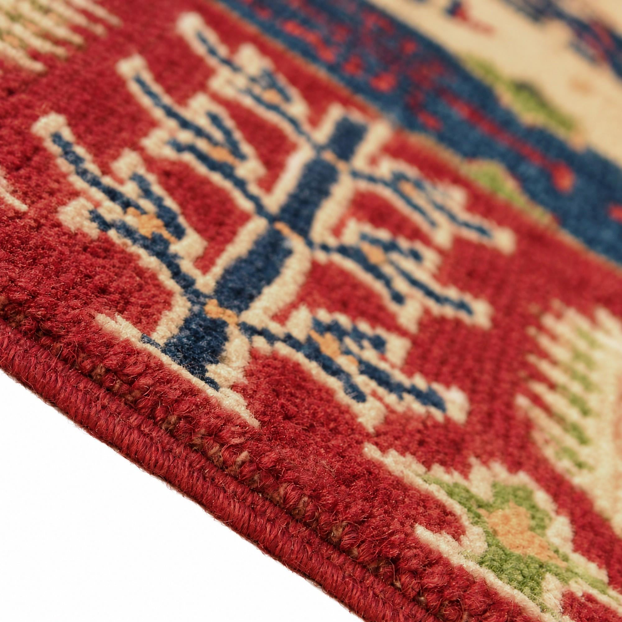 105cm x 155cm Handgeknüpft Kazak Teppich