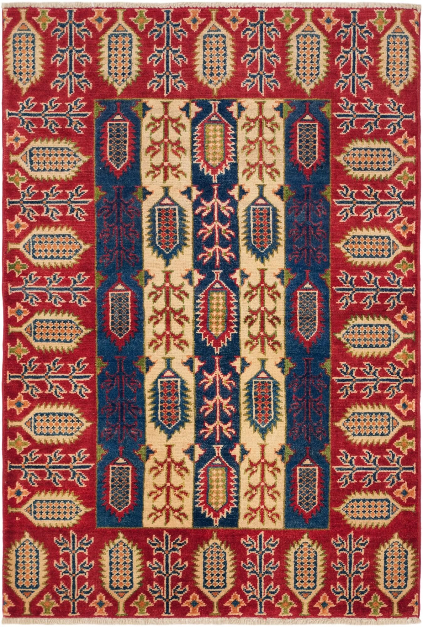 3' 5 x 5' Hand Knotted Kazak Rug