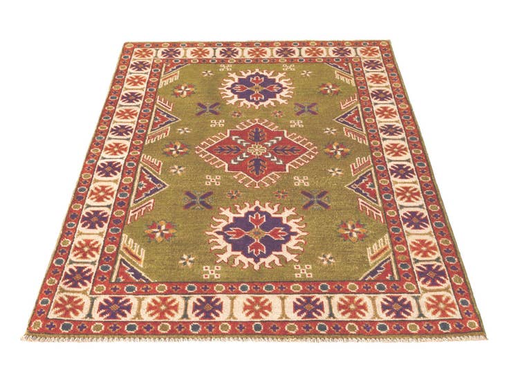 Detail image of 3' 3 x 4' 10 Hand Knotted Kazak Rug