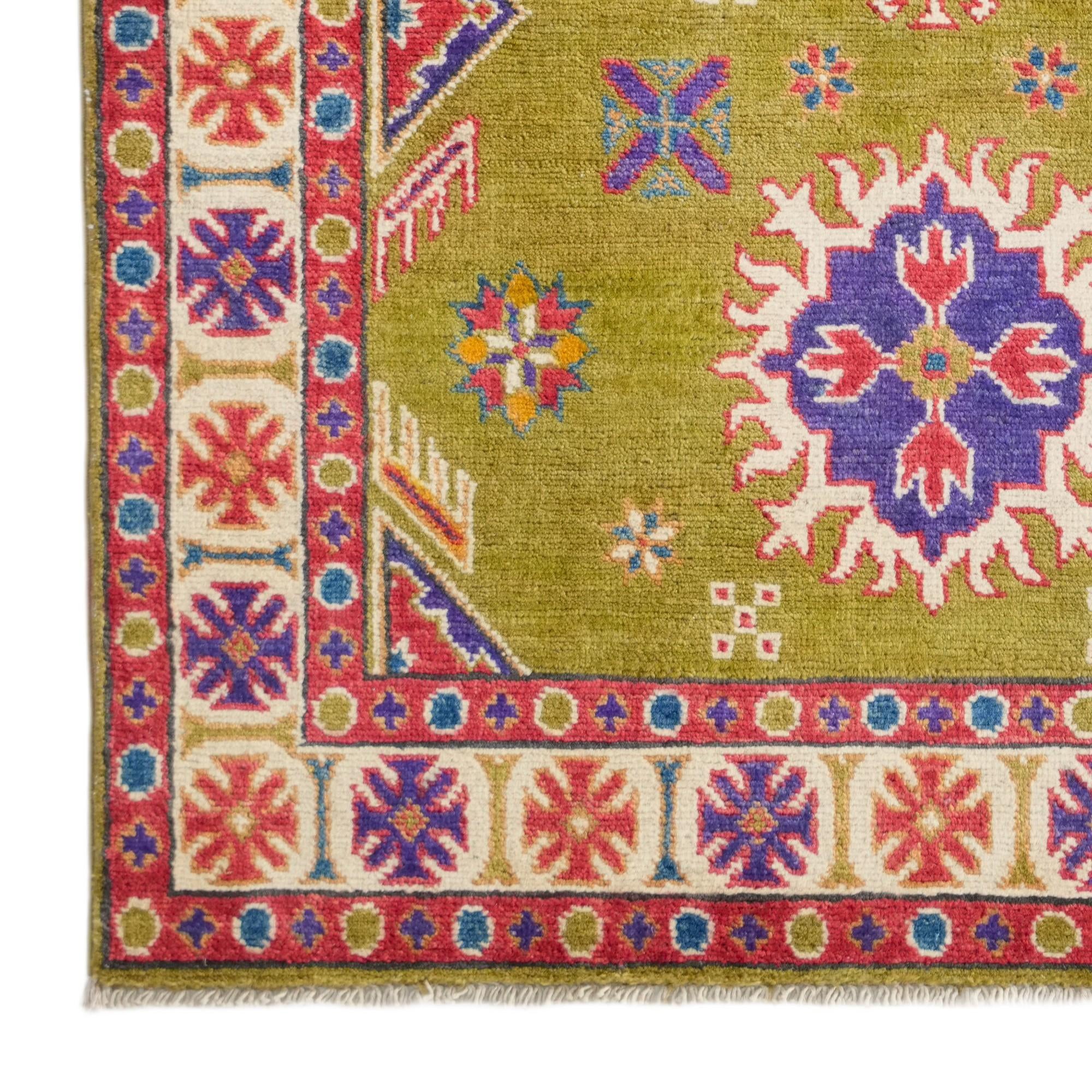 3' 3 x 4' 10 Hand Knotted Kazak Rug