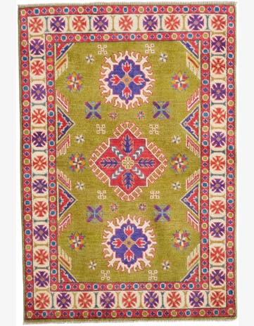 3' 3 x 4' 10 Hand Knotted Kazak Rug