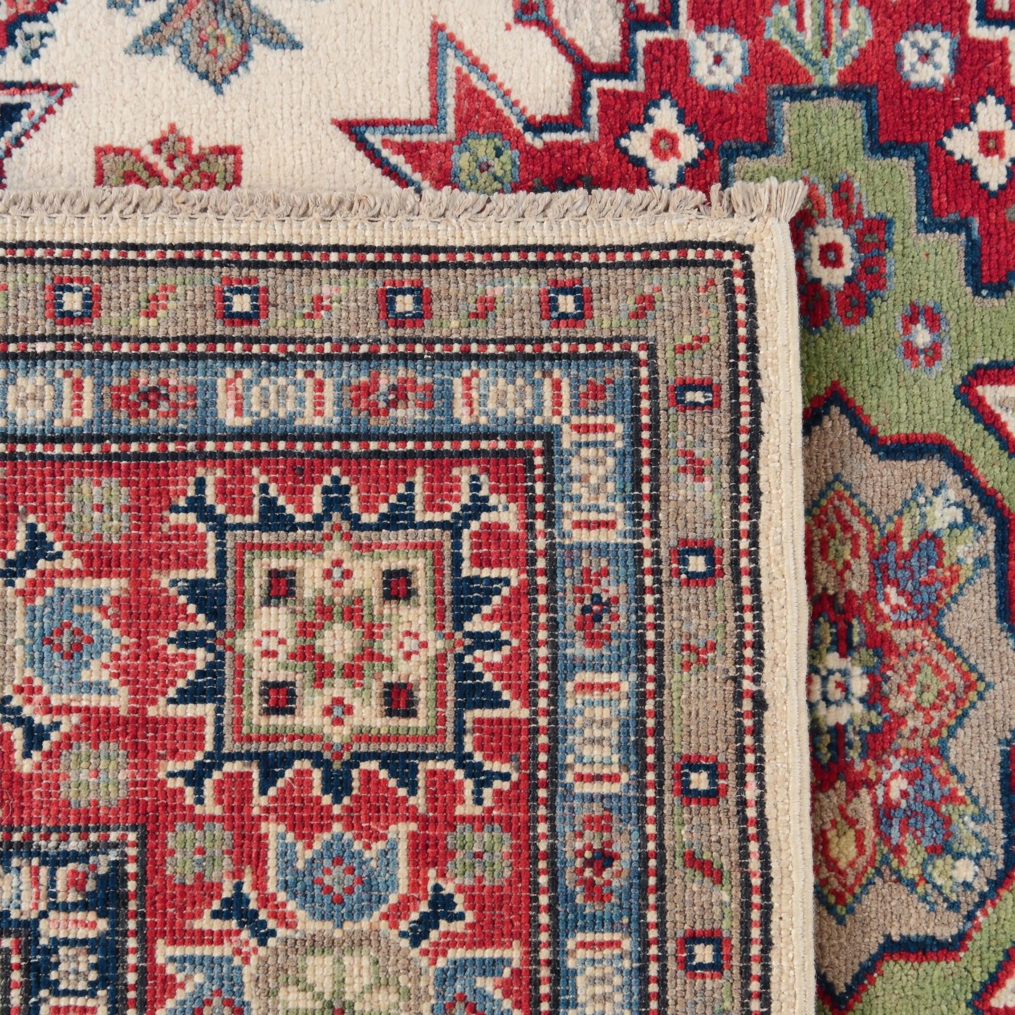 155cm x 200cm Hand Knotted Kazak Rug