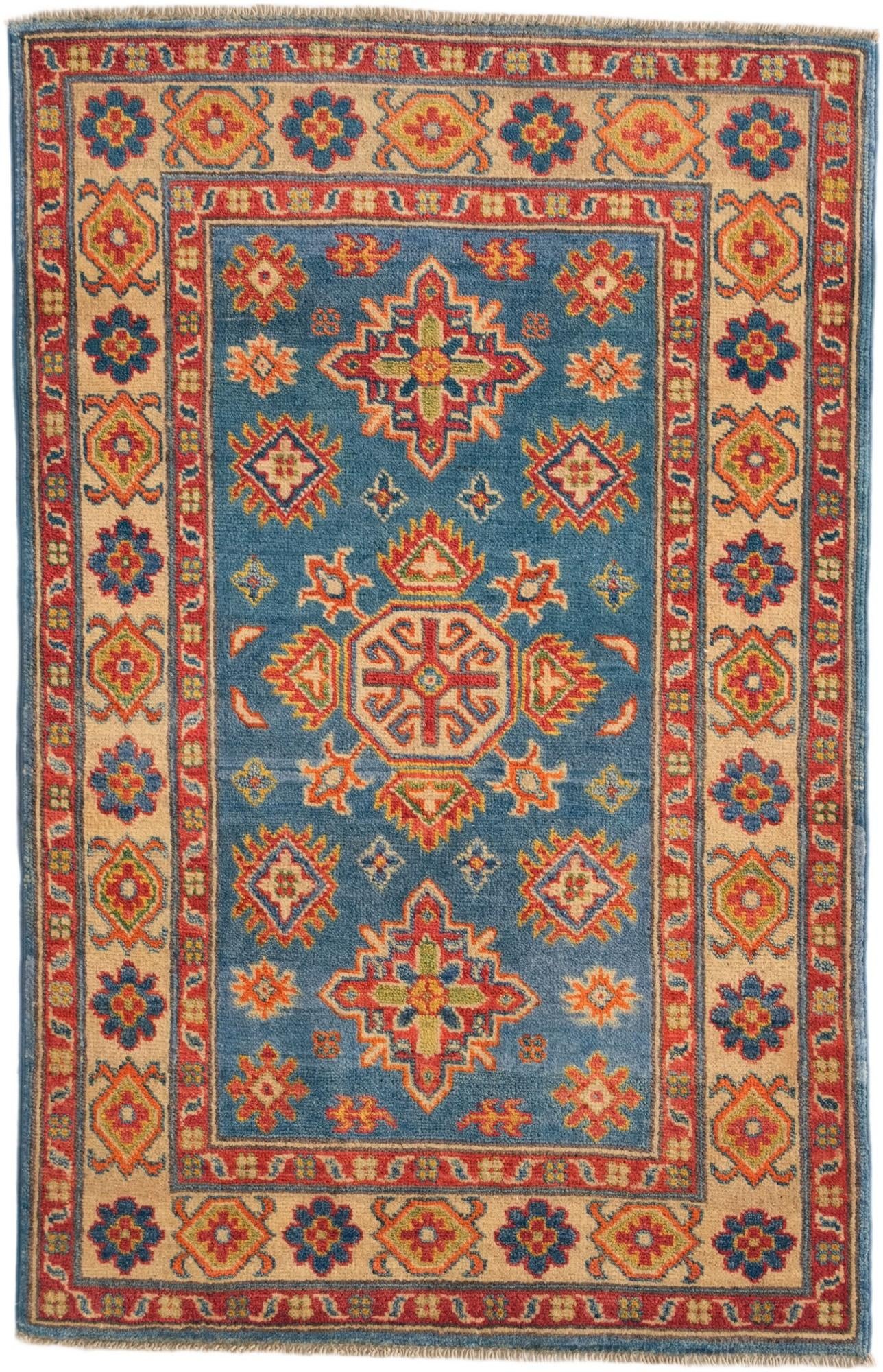 2' 7 x 4' Hand Knotted Kazak Rug