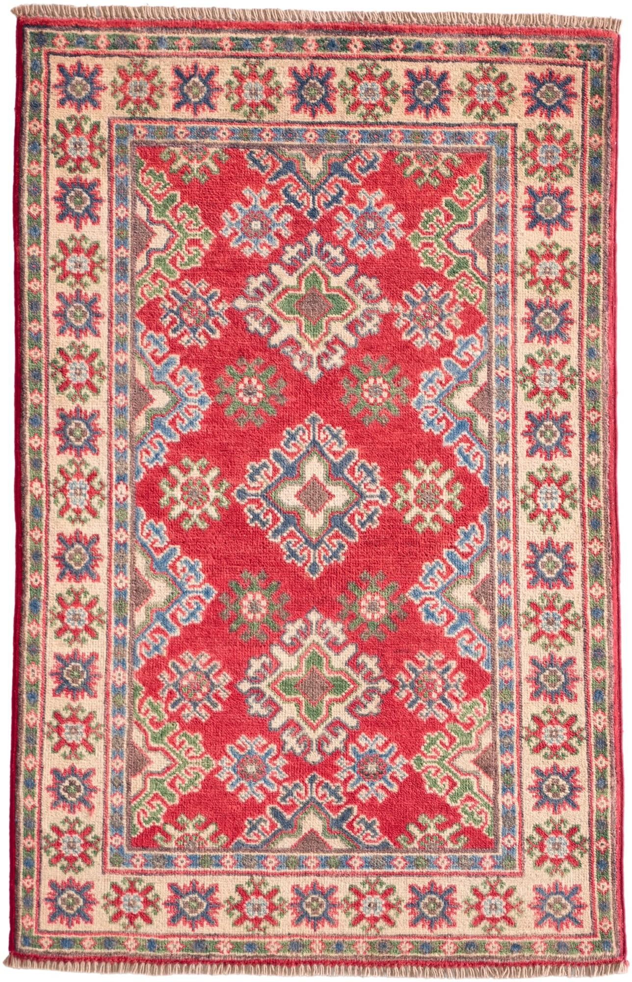 2' 7 x 4' Hand Knotted Kazak Rug