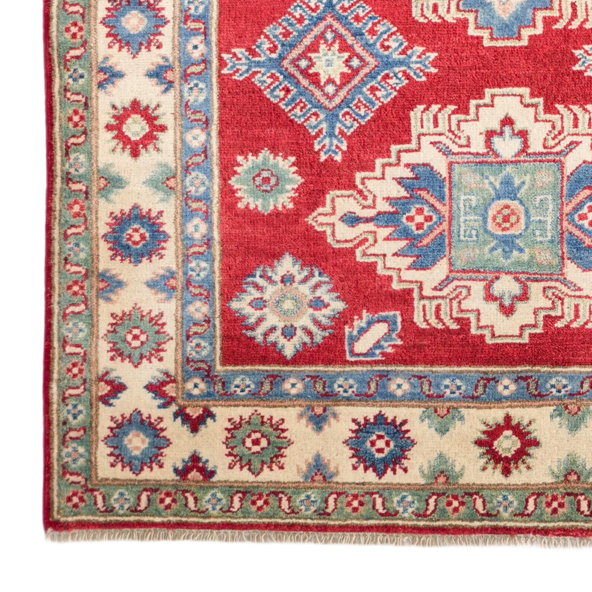 3' 5 x 4' 10 Hand Knotted Kazak Rug