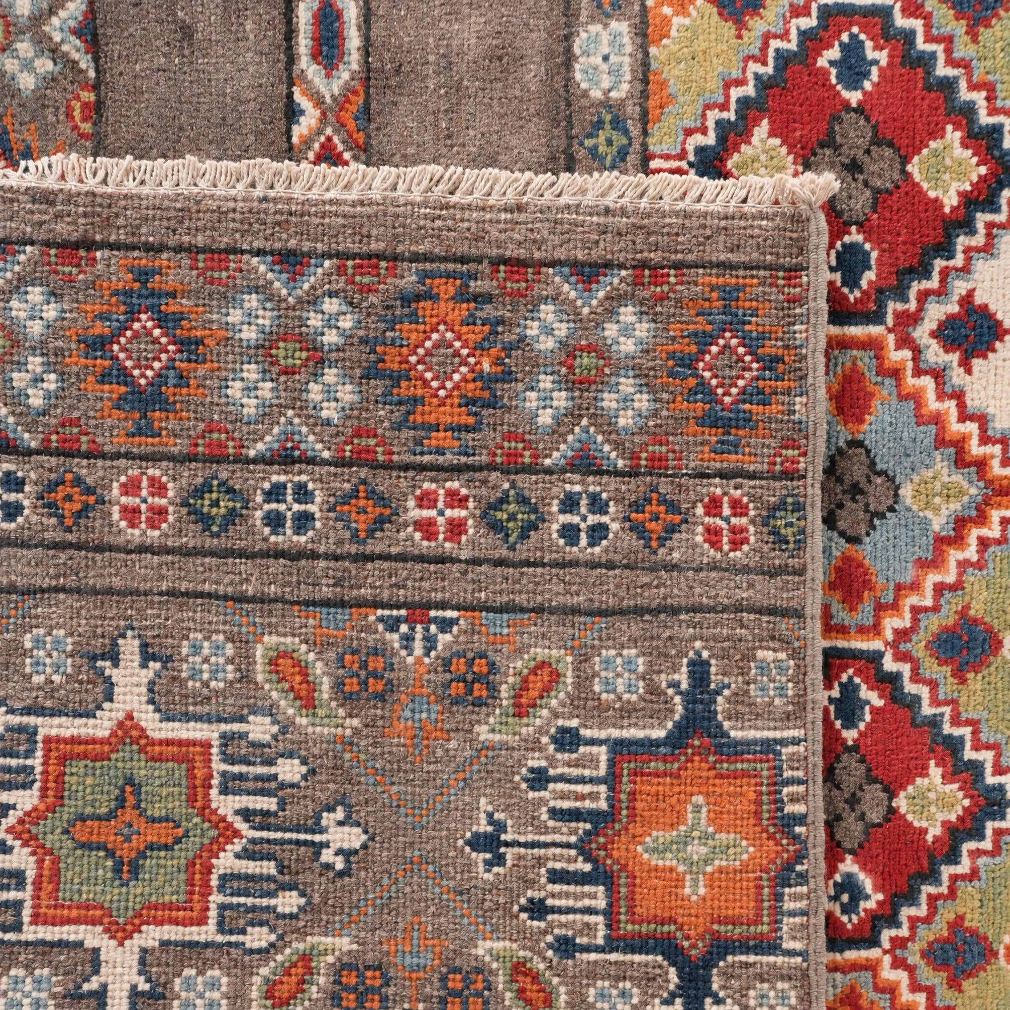 Detail image 11 of 11: 4' 1 x 6' 1 Hand Knotted Kazak Rug