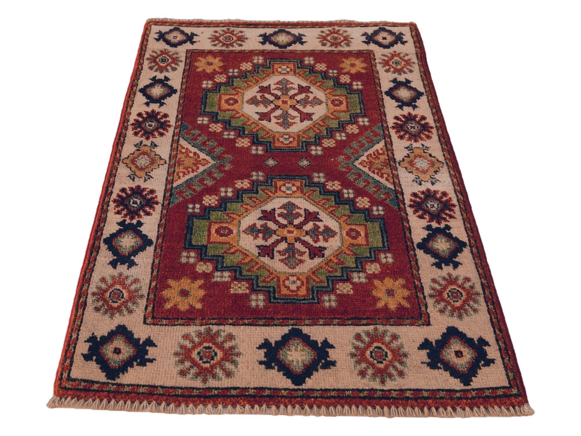 1' 11 x 3' 1 Hand Knotted Kazak Rug