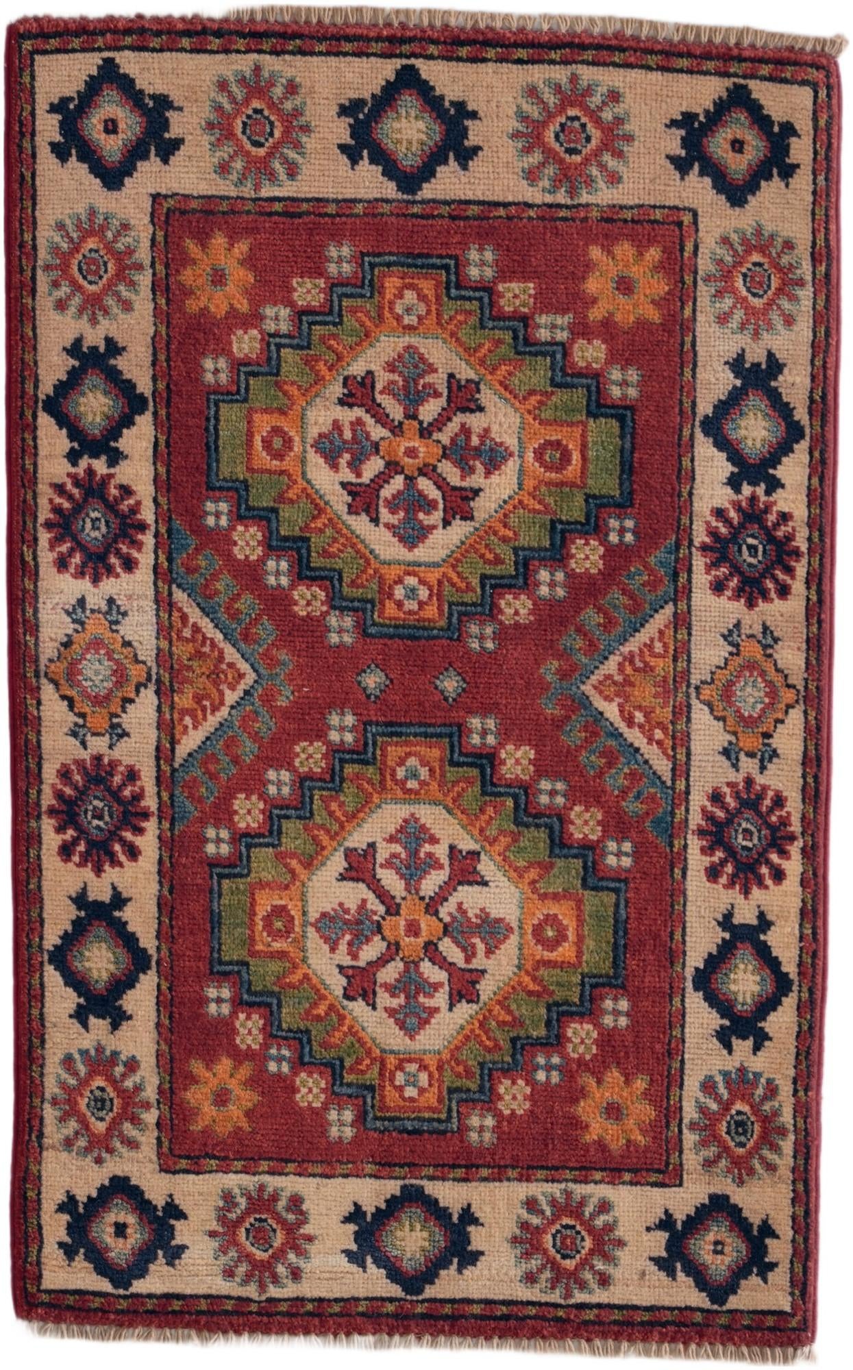 1' 11 x 3' 1 Hand Knotted Kazak Rug